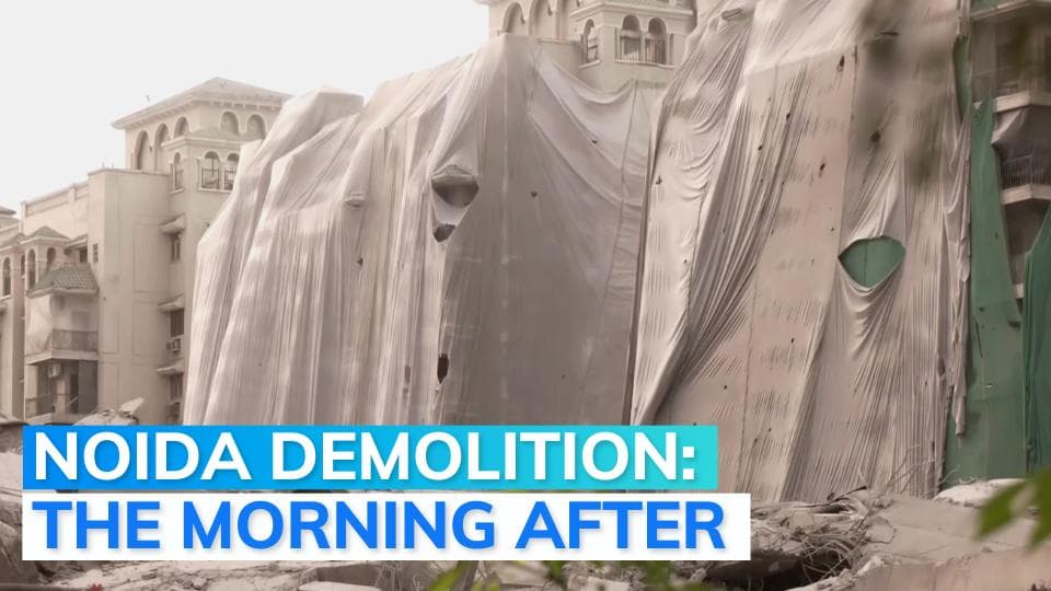 Noida twin towers demolition: Families start returning home