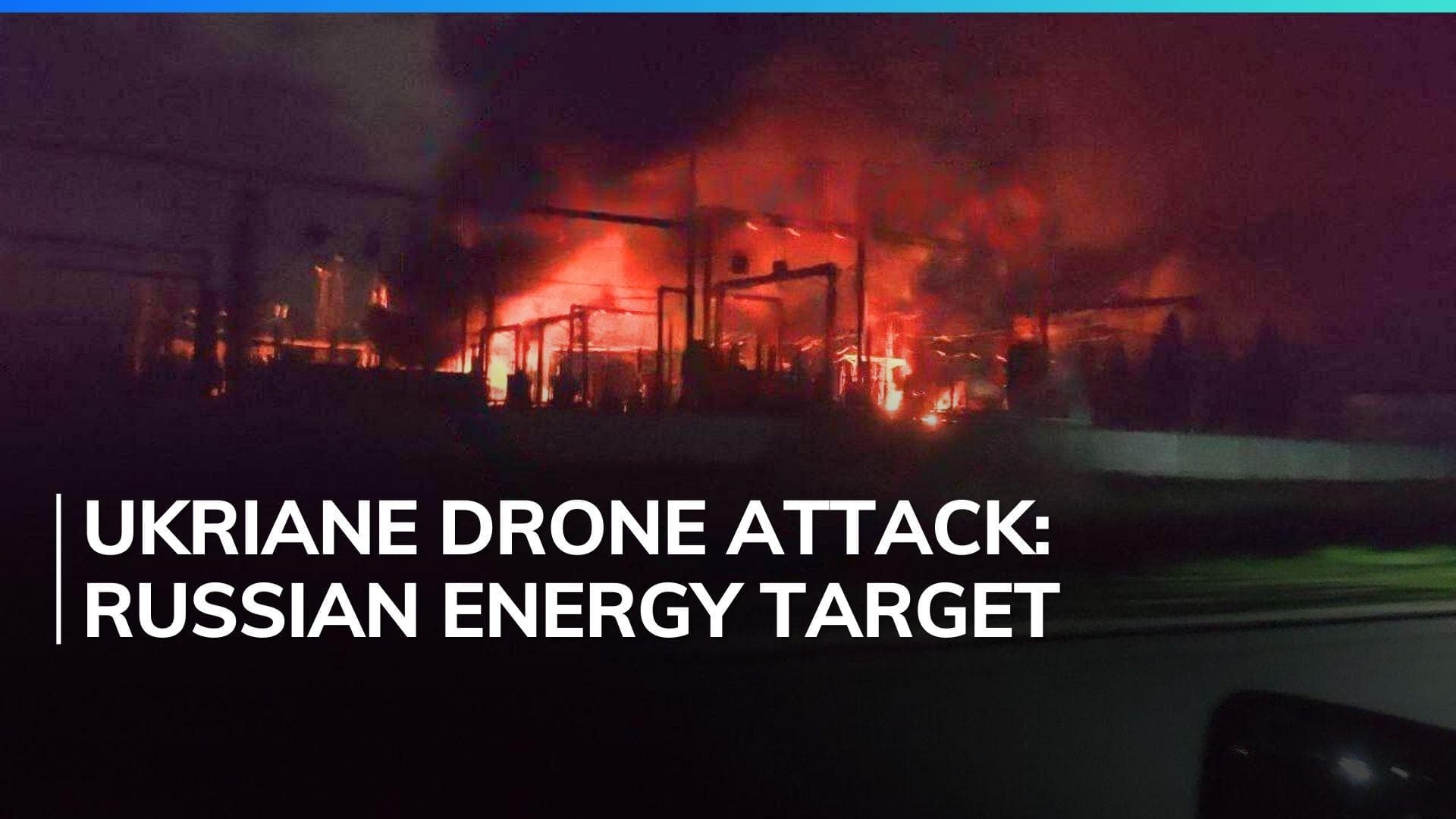 Video:  50 Ukrainian drones shot down as attacks spark fires at Russian power stations