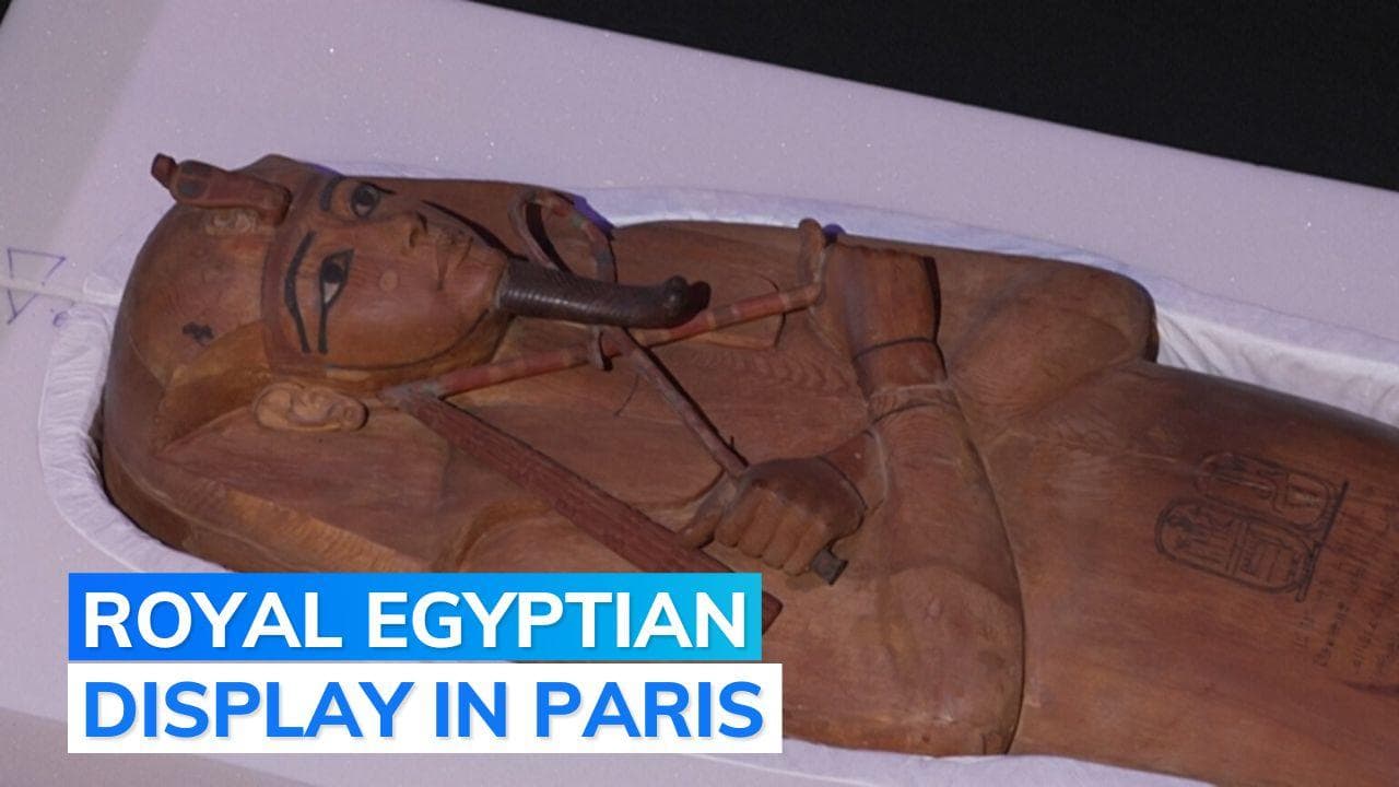 Watch: sarcophagus of Pharaoh Ramses II unveiled in Paris