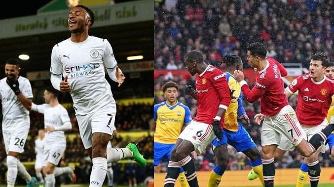 Premier League: Sterling's hattrick helps Manchester City trounce Norwich; United held for a draw