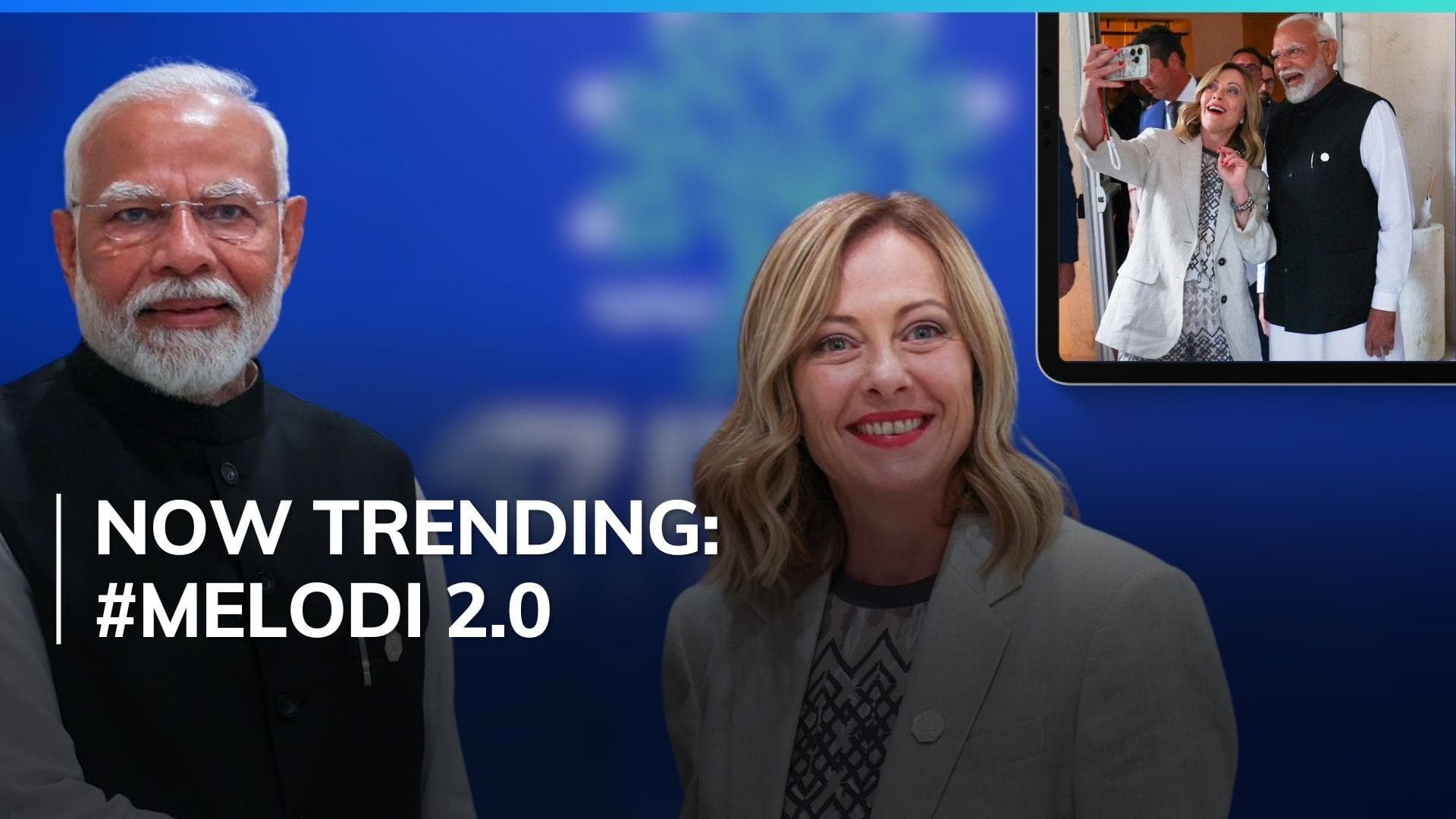 #Melodi magic: Narendra Modi and Giorgia Meloni's G7 selfie trends on internet| watch here