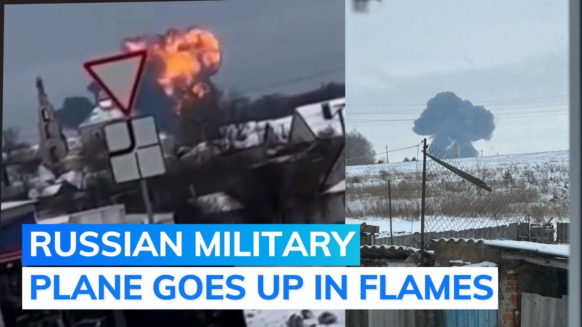 Russia says military plane carrying 65 Ukrainian prisoners of war crashed, all dead