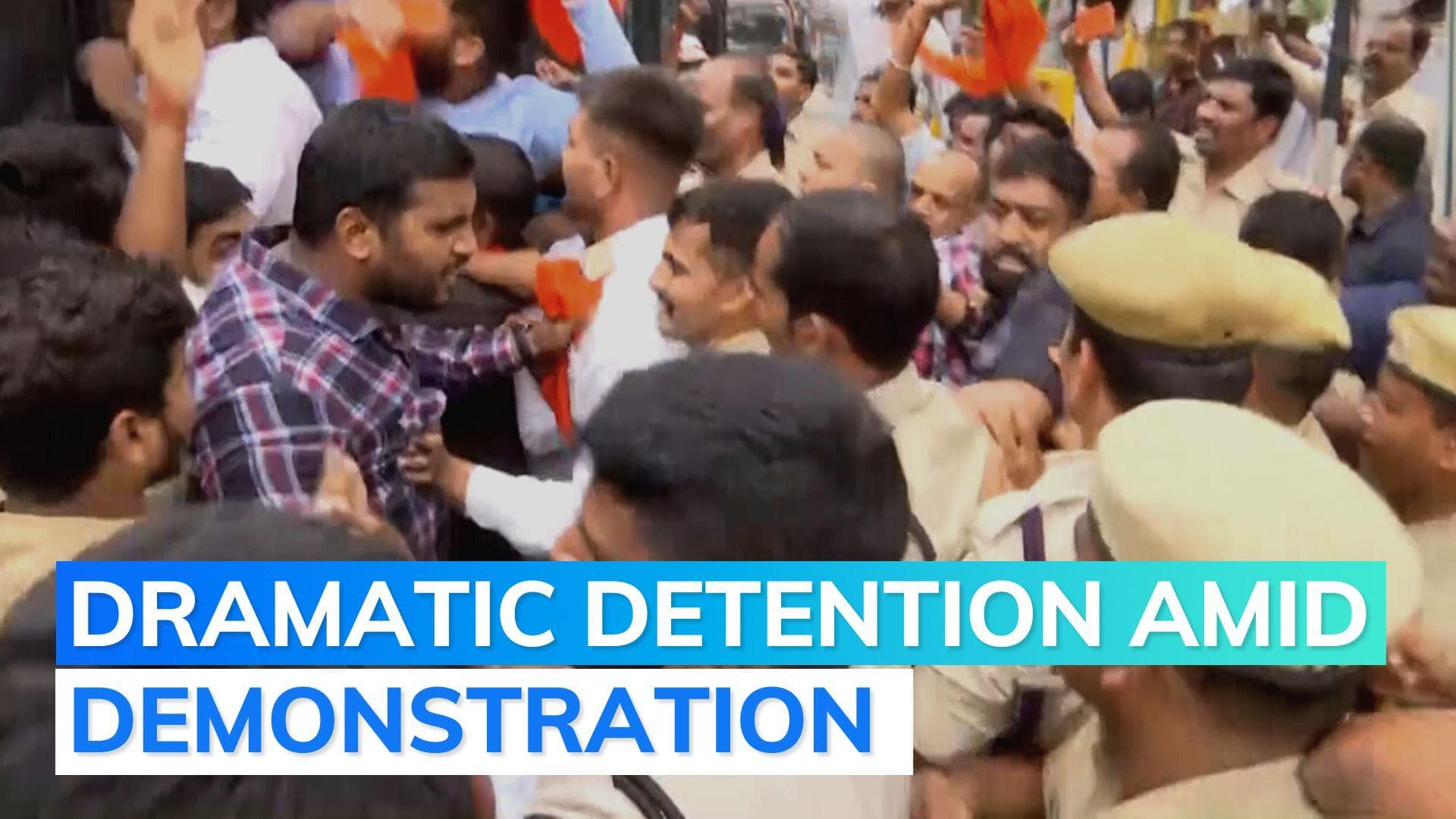 Watch: Bajrang Dal's anti-Congress protest over Karnataka manifesto