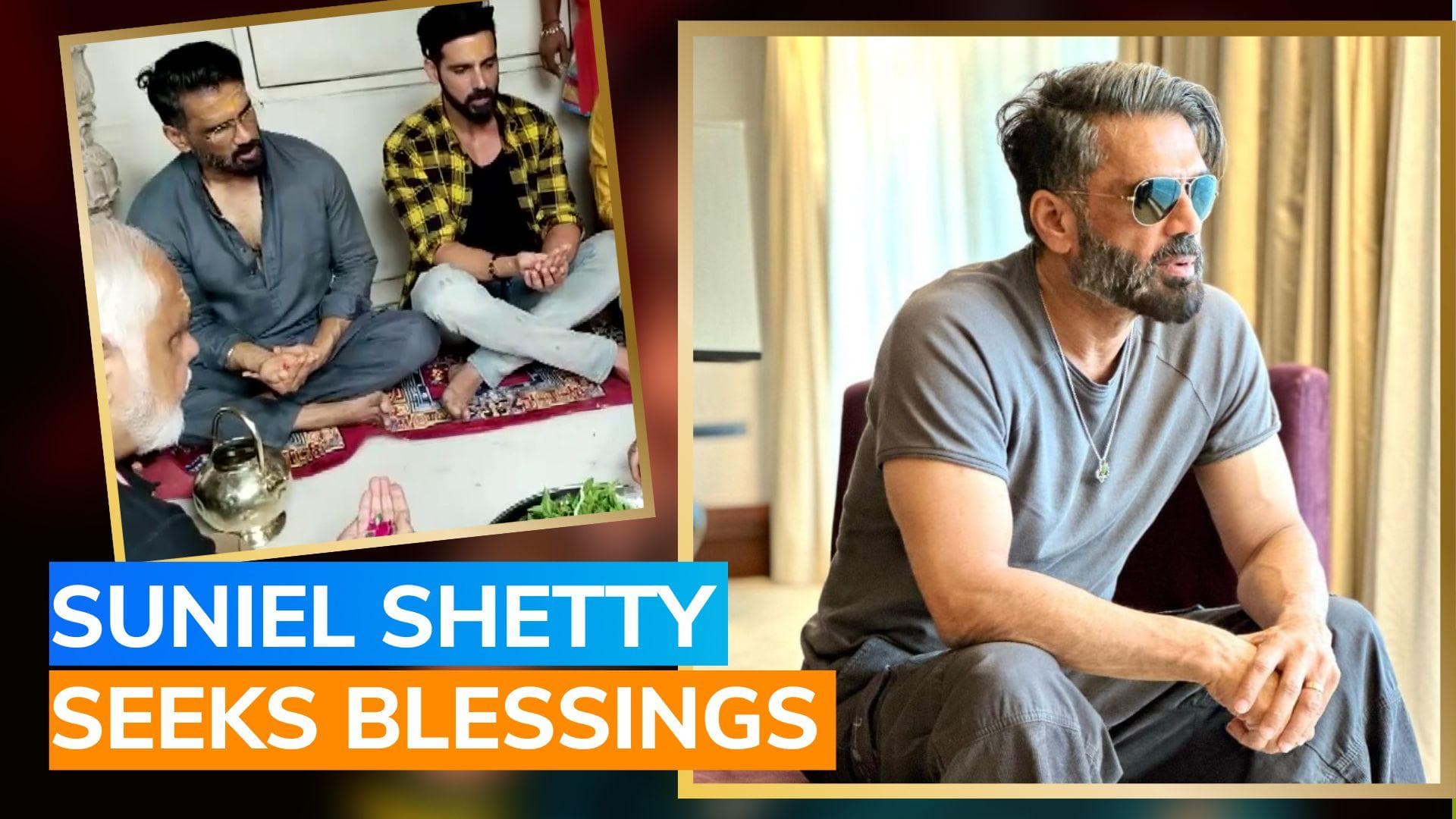 Suniel Shetty seeks blessings at Kashi Vishwanath temple | Watch