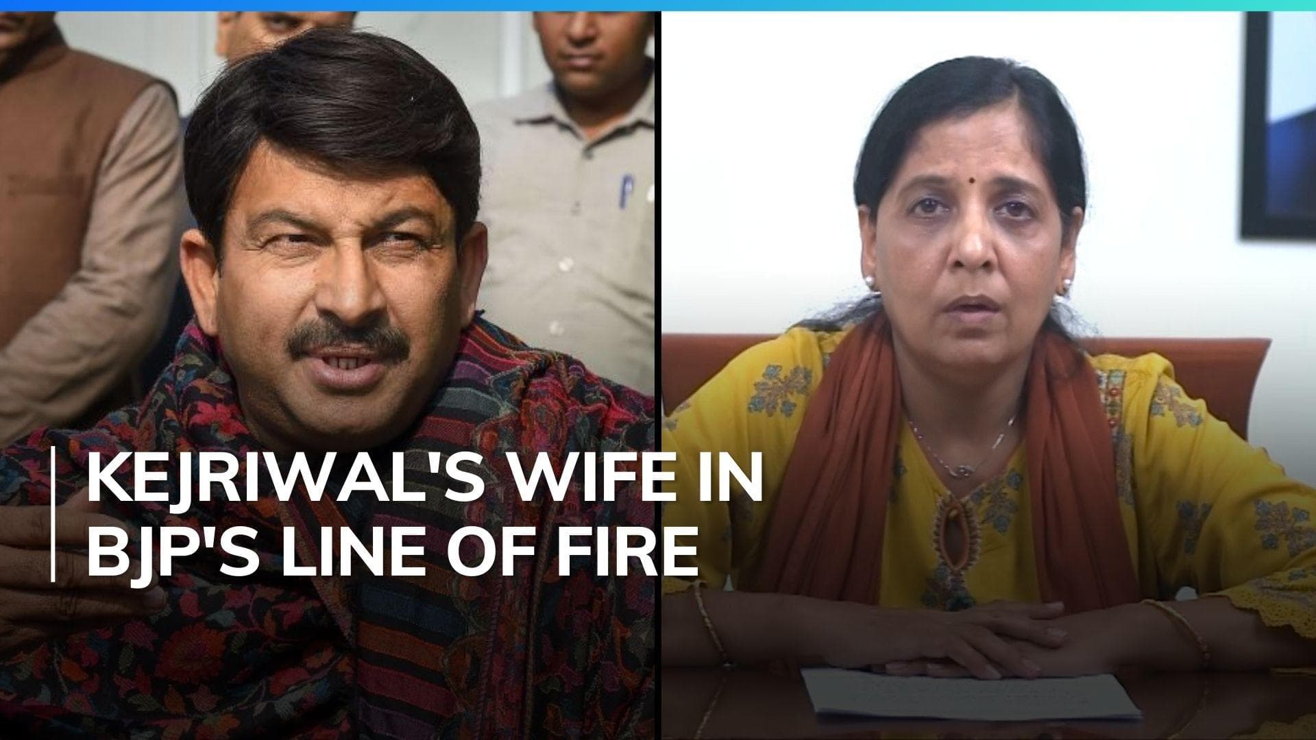 'Didn't feel any shame': BJP's Manoj Tiwari attacks Sunita Kejriwal