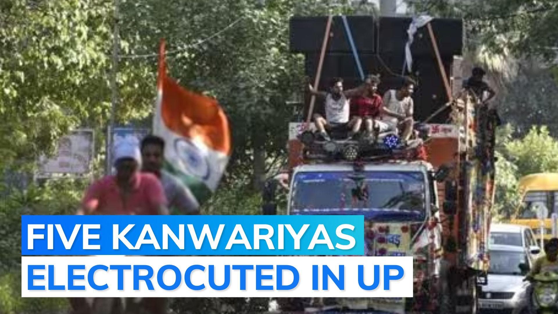 UP: 5 kanwariyas electrocuted after vehicle’s speaker touches overhead wire