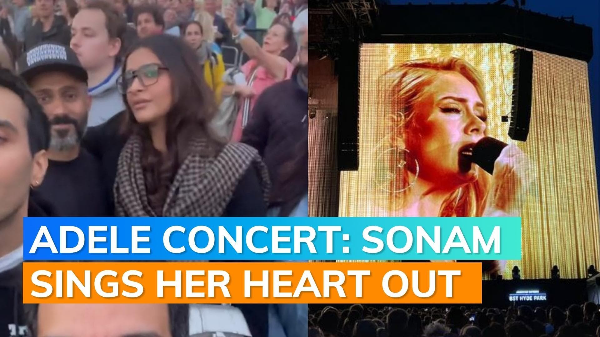 Mom-to-be Sonam Kapoor and husband Anand Ahuja have a gala time at Adele concert in London