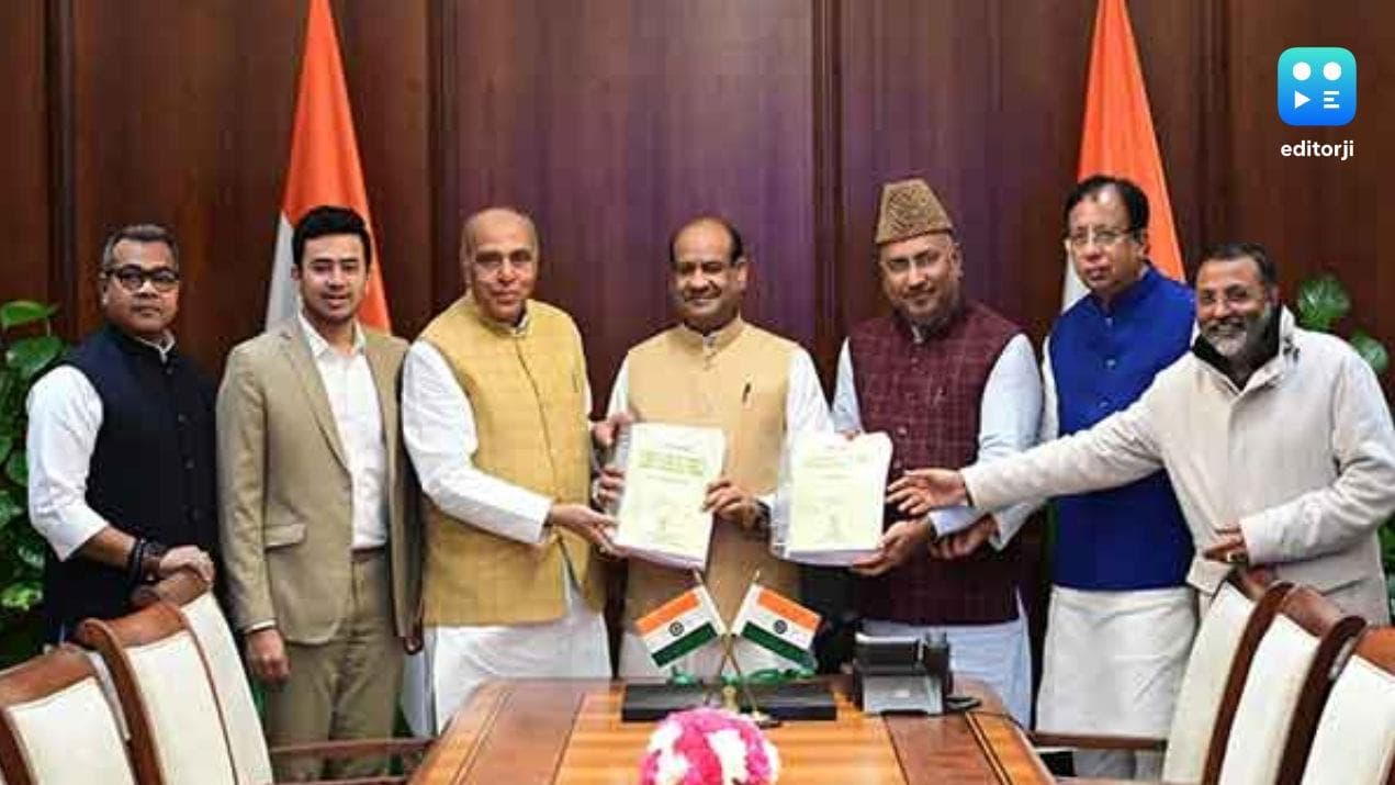 JPC submits Waqf (Amendment) Bill report to Lok Sabha Speaker Om Birla