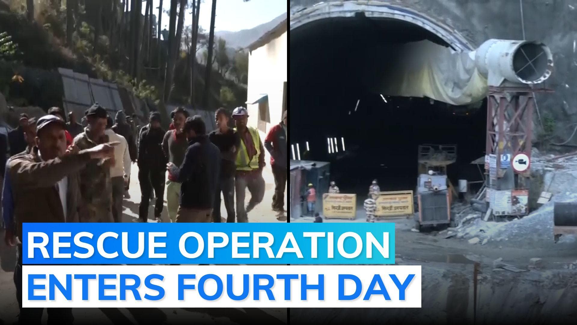 Uttarkashi tunnel collapse: protest breaks out at site as 40 workers still trapped