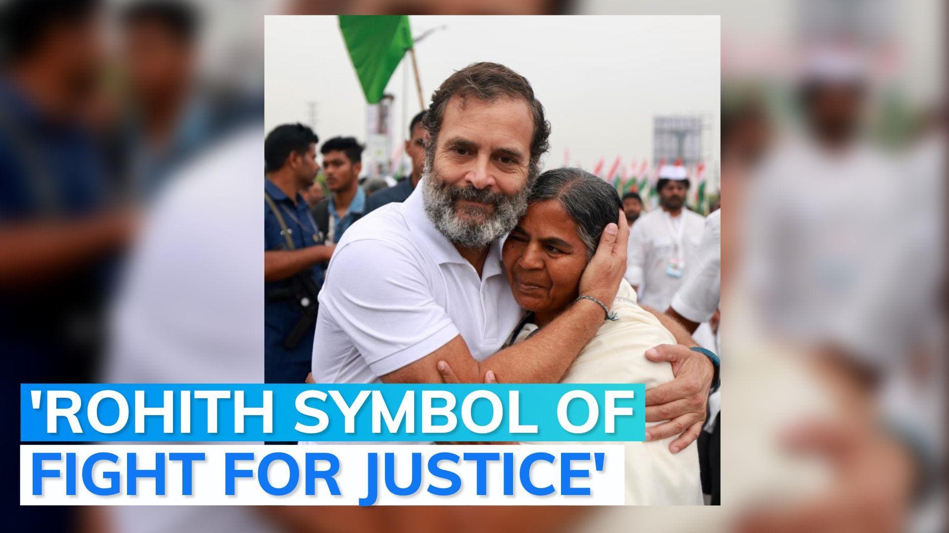Bharat Jodo Yatra: Rohith Vemula's mother joins Rahul Gandhi