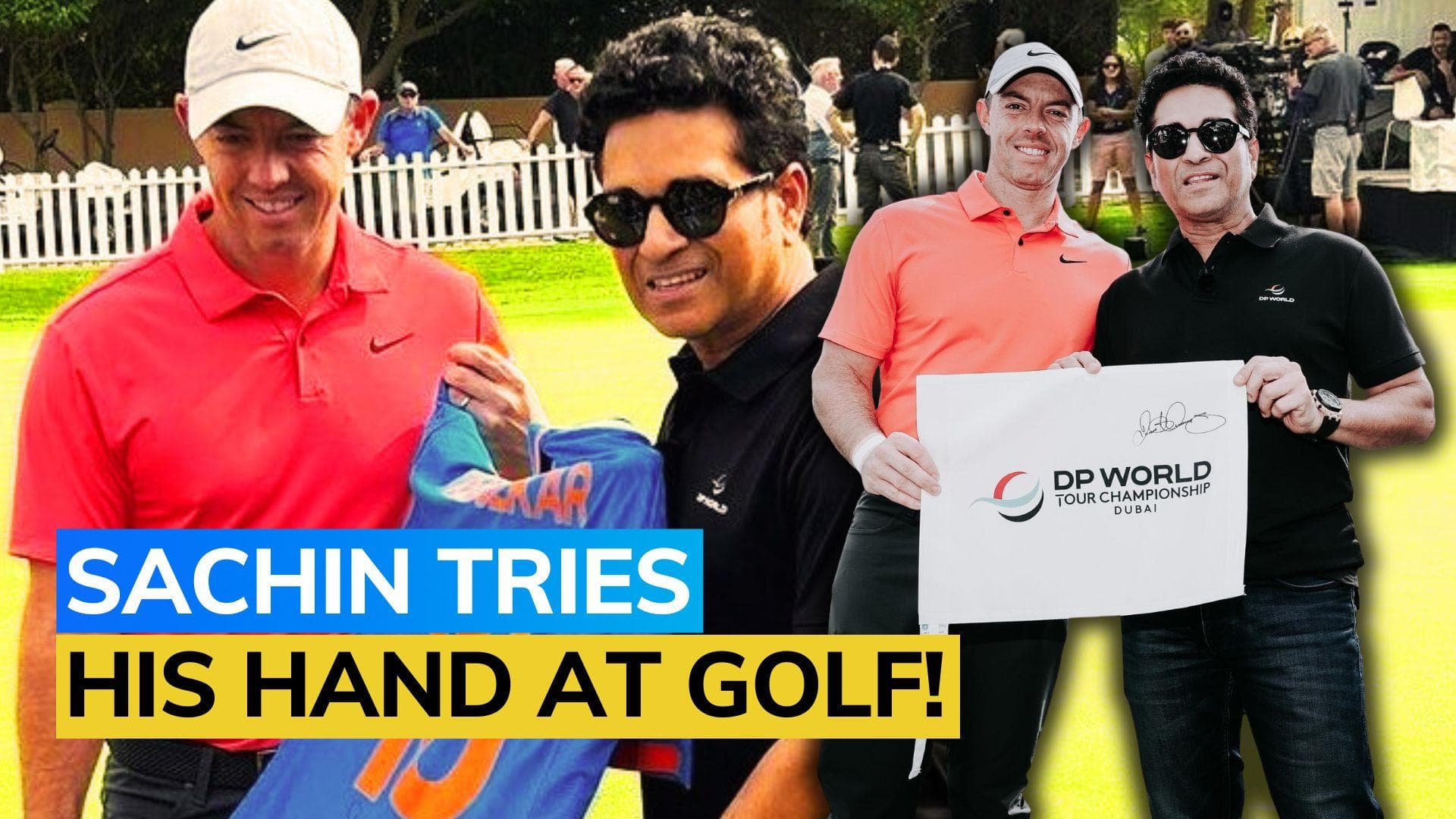 Watch: Sachin Tendulkar and Rory McIlroy meet at DP World Tour Championship