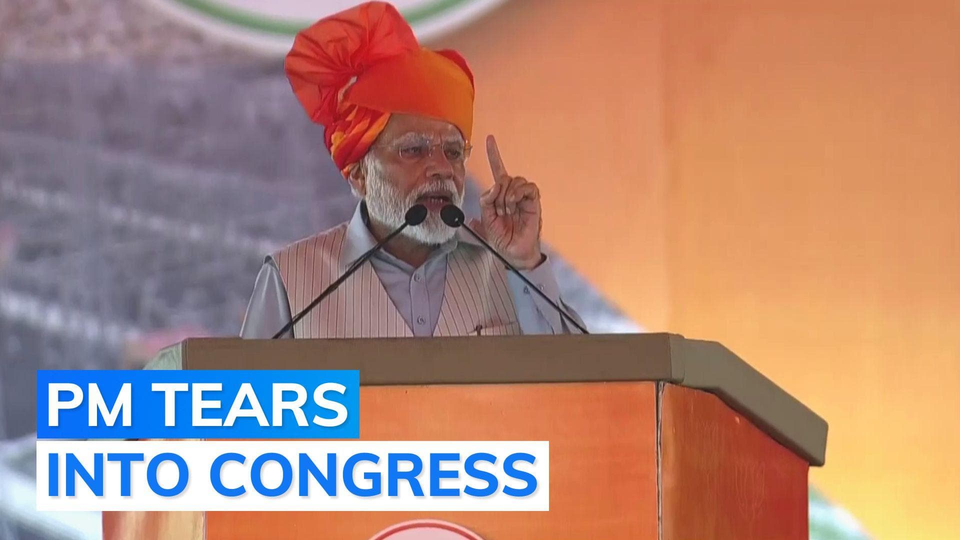 Cong means 'loot ki dukaan' and 'jhooth ka bazaar': PM Modi in Rajasthan