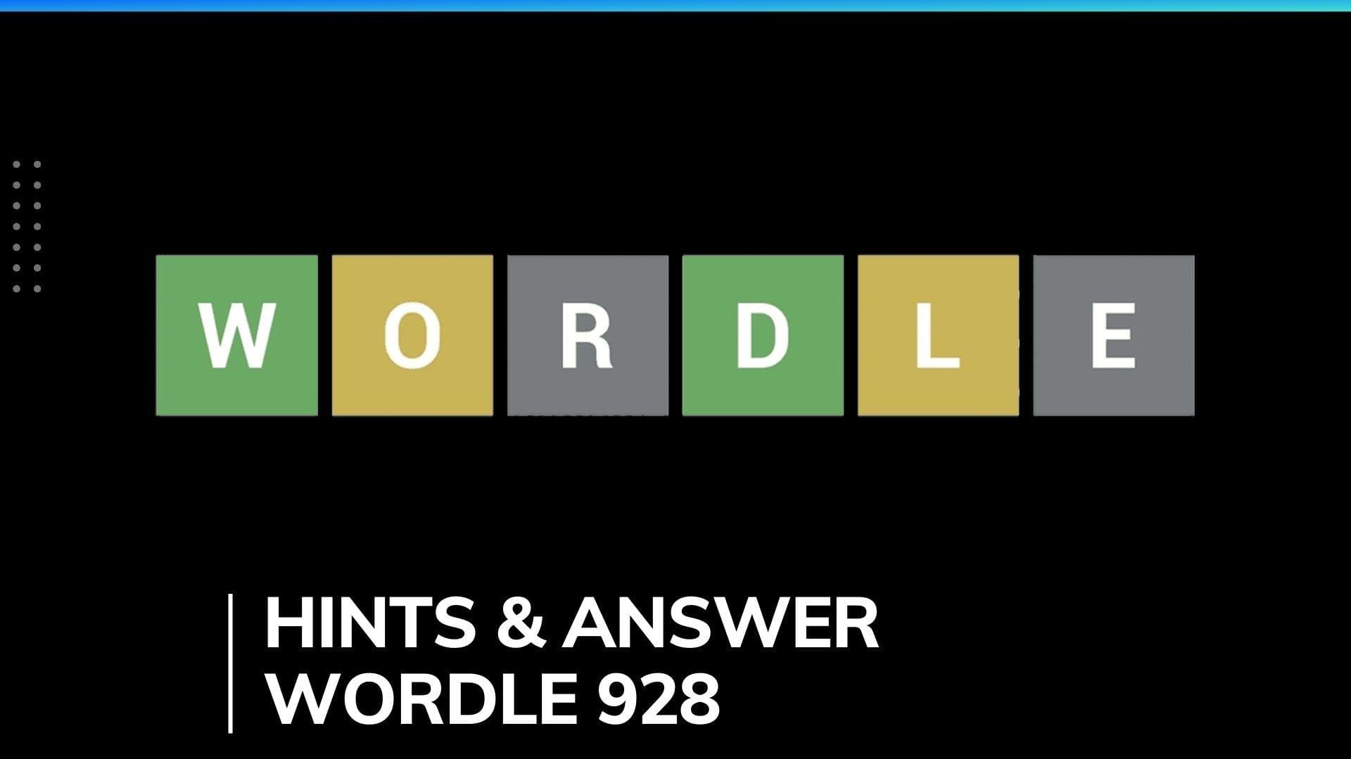 Wordle 928 Hints and Solution for January 3, 2024: Decoding the daily challenge
