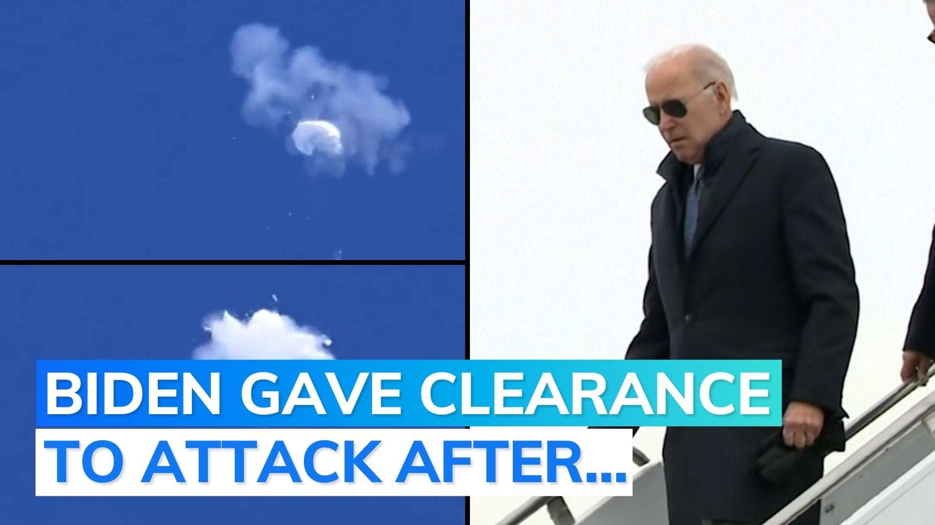 On camera: USA shoots down 'Chinese spy balloon', mission launched to retrieve tech from debris at sea