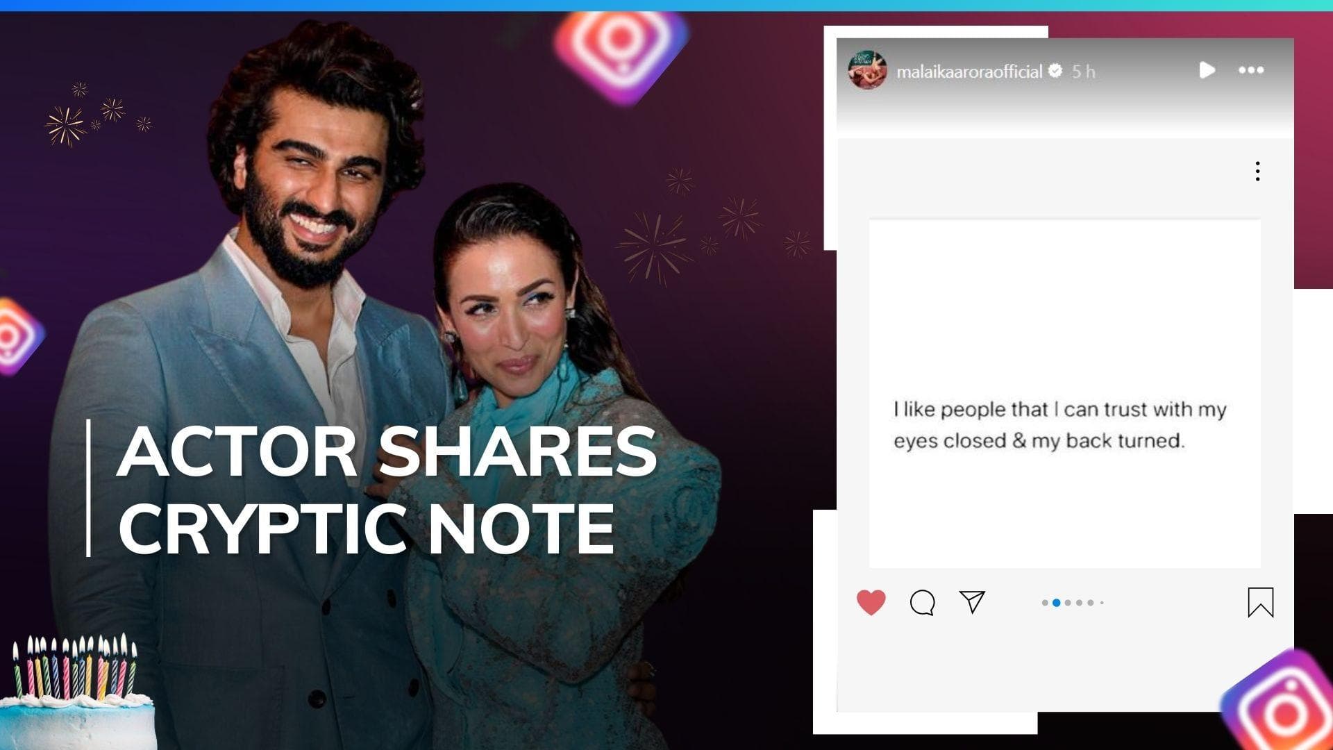 Malaika Arora's cryptic post sparks speculation amid her absence from Arjun Kapoor's b'day celebrations