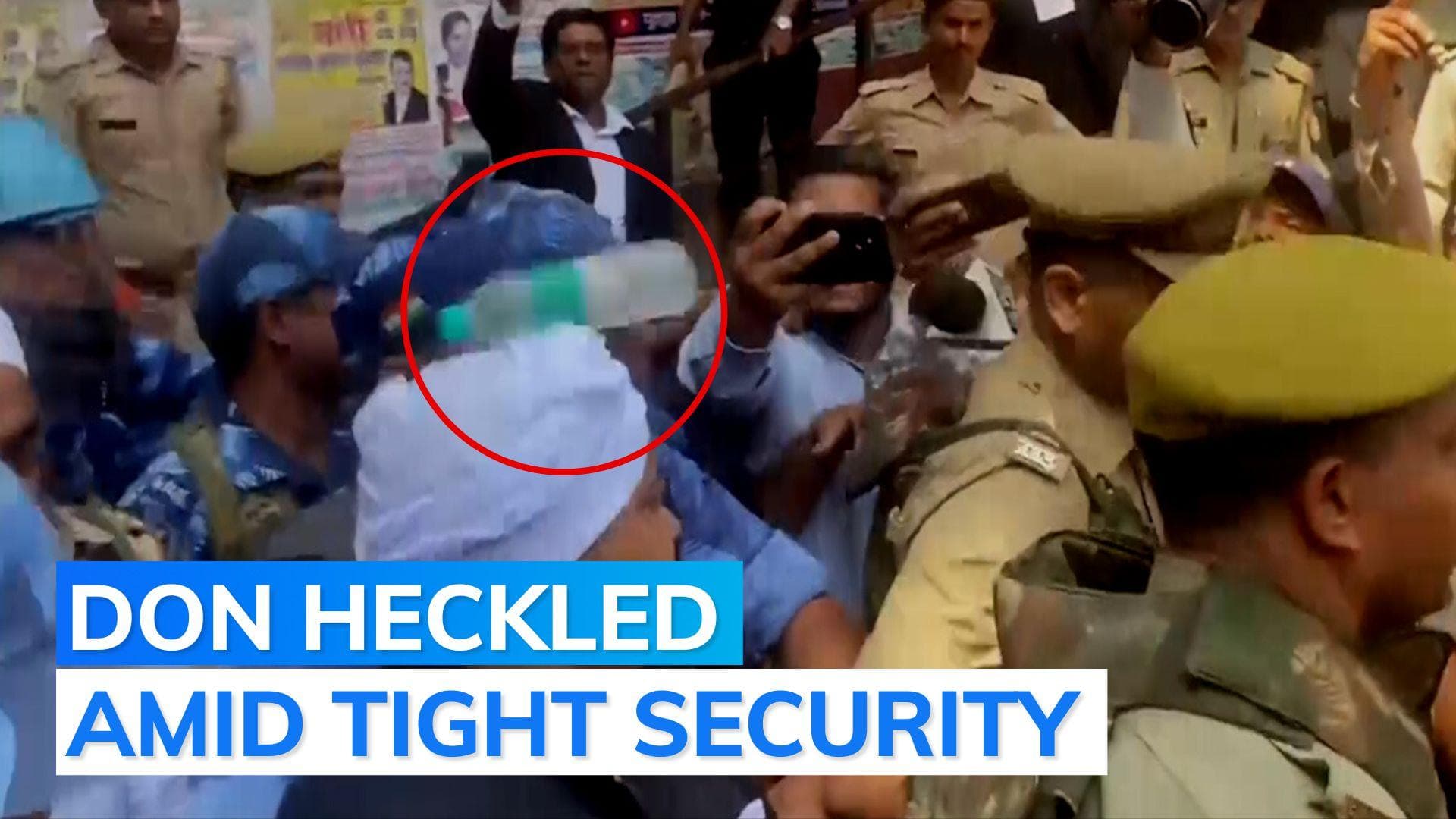 Bottle thrown at Atiq Ahmed inside court premises after son Asad's encounter