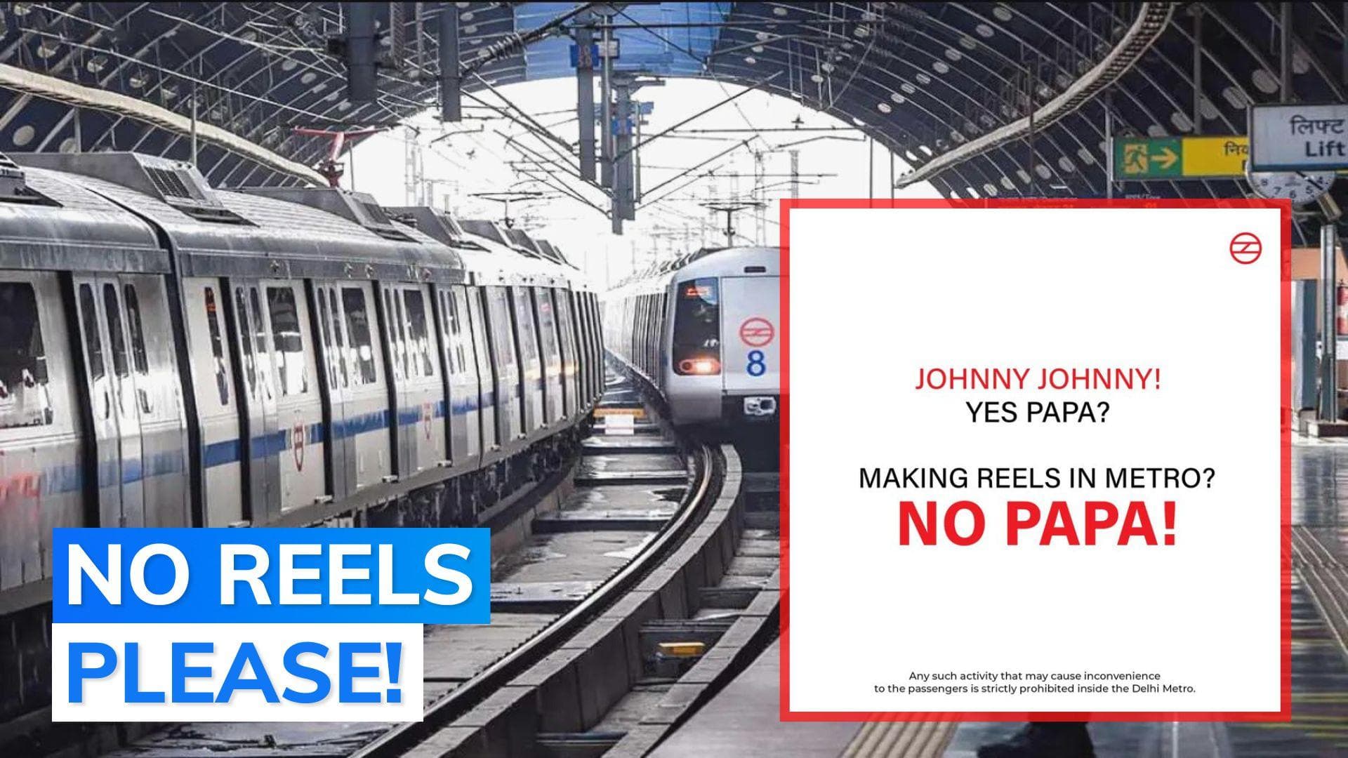 Delhi metro uses nursery rhyme to warn commuters against making reels