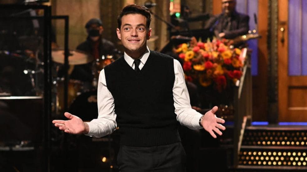 Bond villain Rami Malek makes his Saturday Night Live debut, Daniel Craig does a cameo