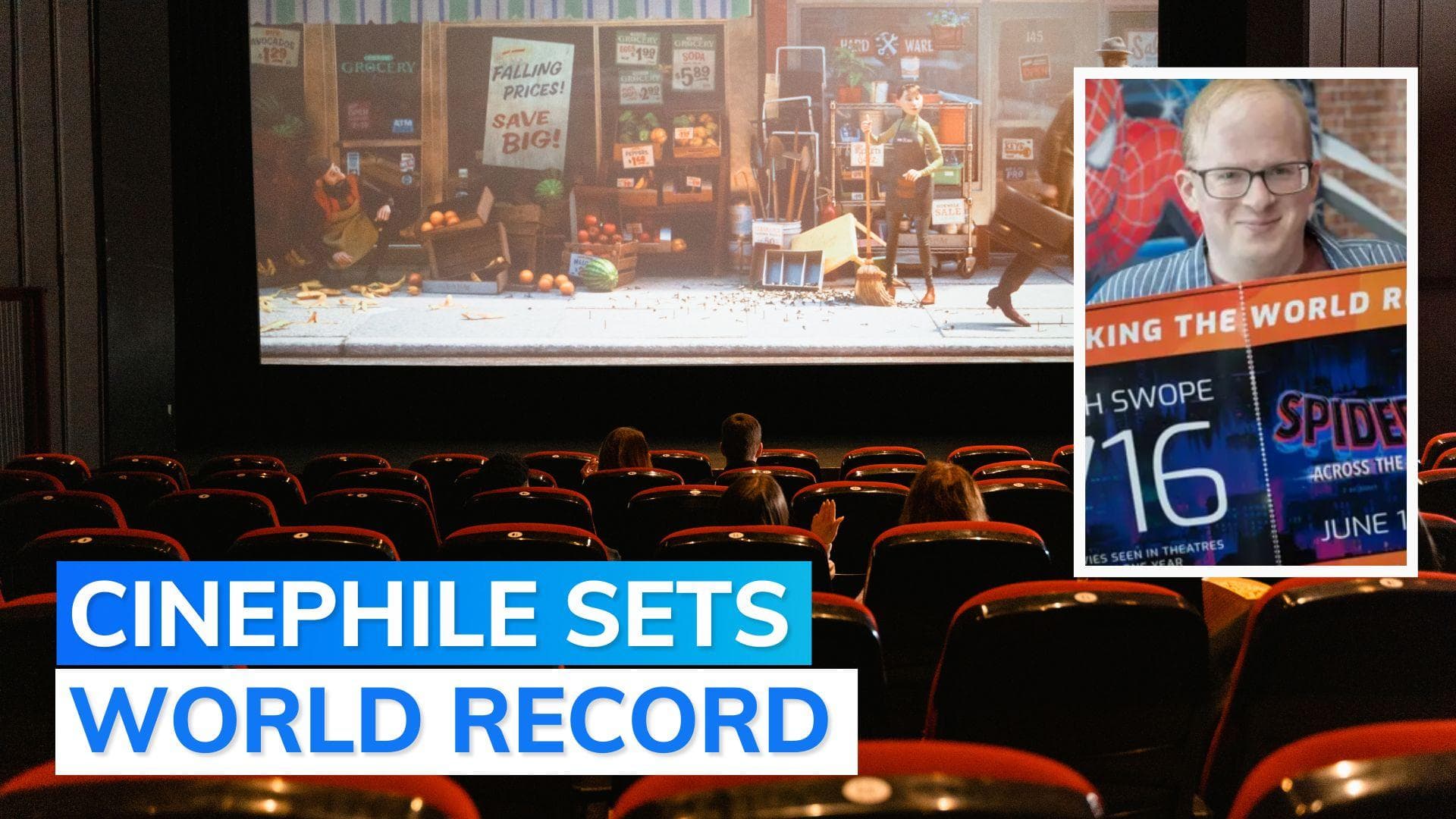 Film buff sets new record for watching movies. Find out how many he saw