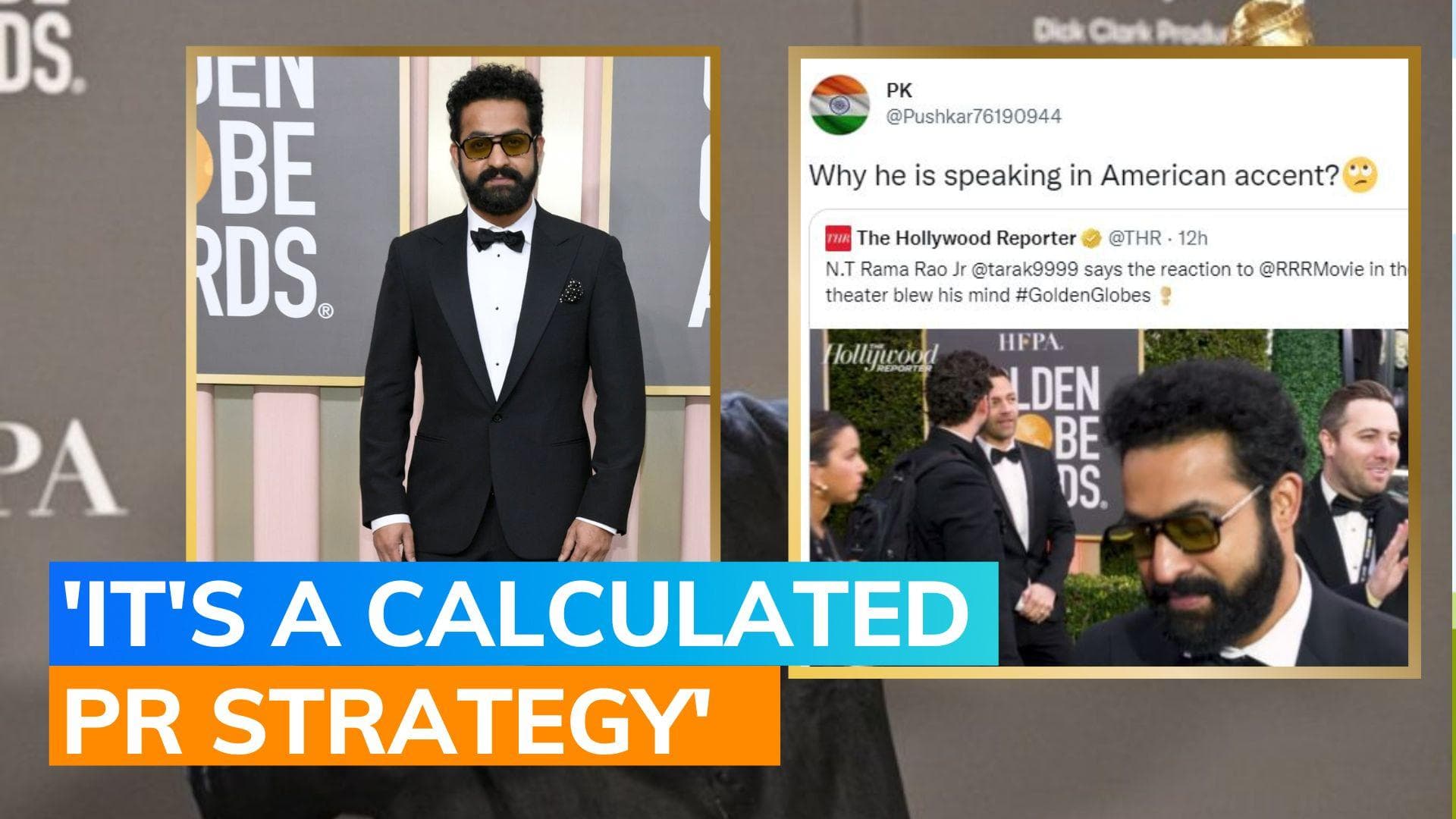 Golden Globes 2023: Jr NTR gets mocked for his accent at the Red Carpet, Gulshan Devaiah defends him
