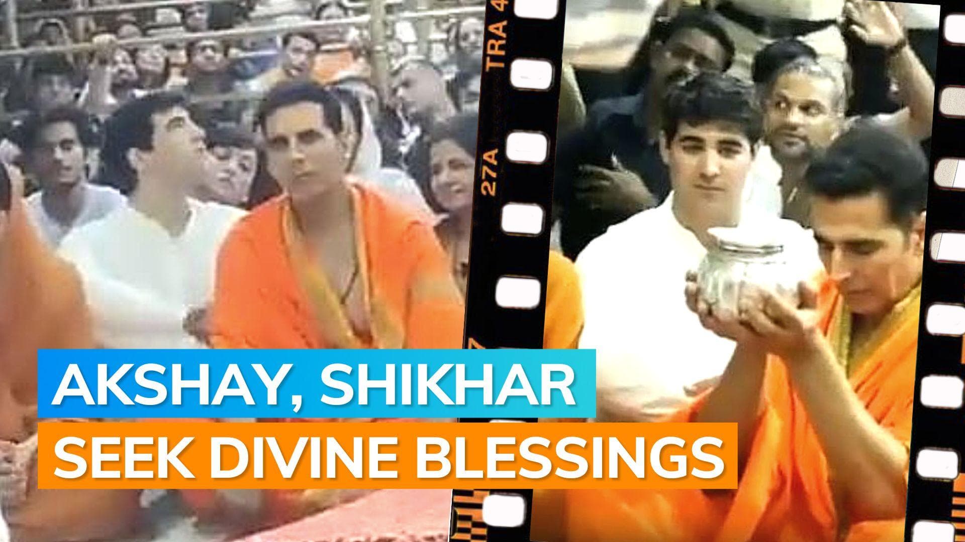 Akshay Kumar visit Ujjain's Mahakaleshwar temple on his birthday with Shikhar Dhawan