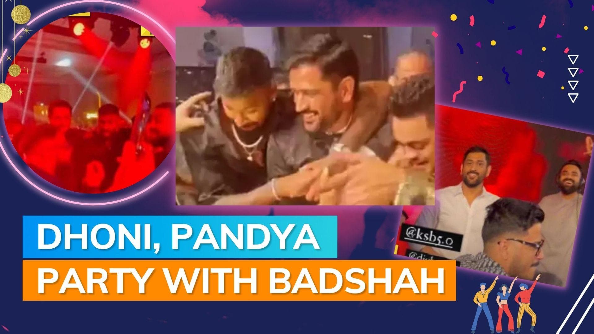 Cricket stars MS Dhoni, and Hardik Pandya party with Badshah and croon ‘Kala Chashma’