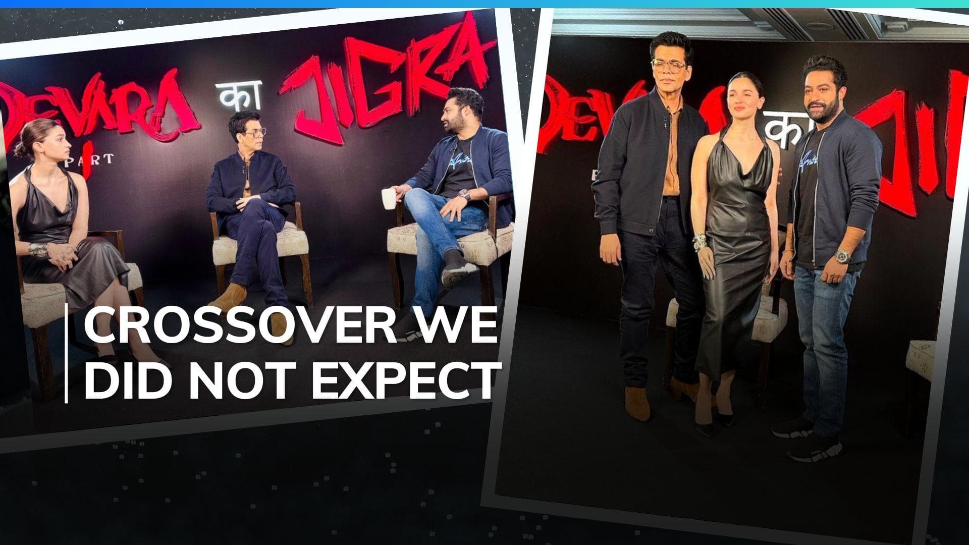 Devara Meets Jigra: Karan Johar's interview with Jr NTR and Alia Bhatt sparks excitement, see pics