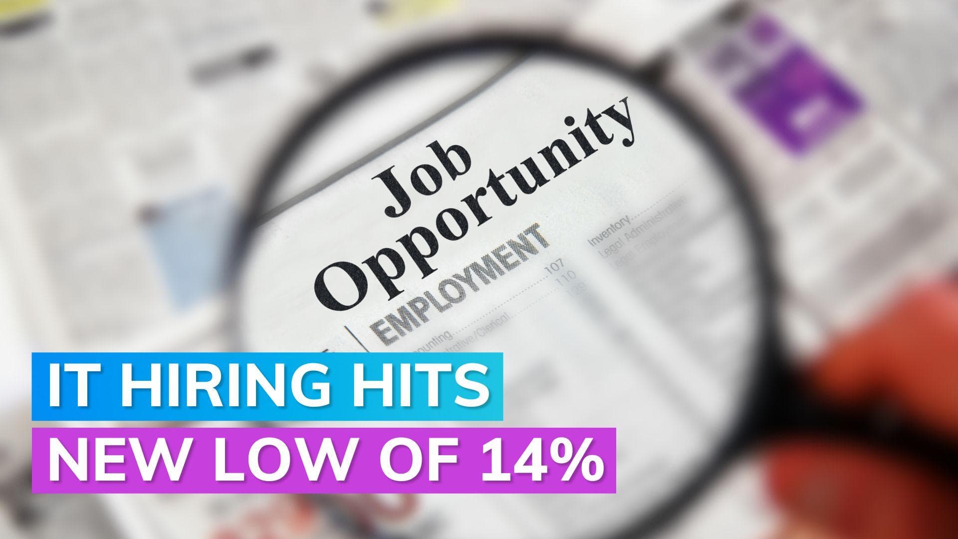 IT hiring plummets to 14% over the last year, Here's why