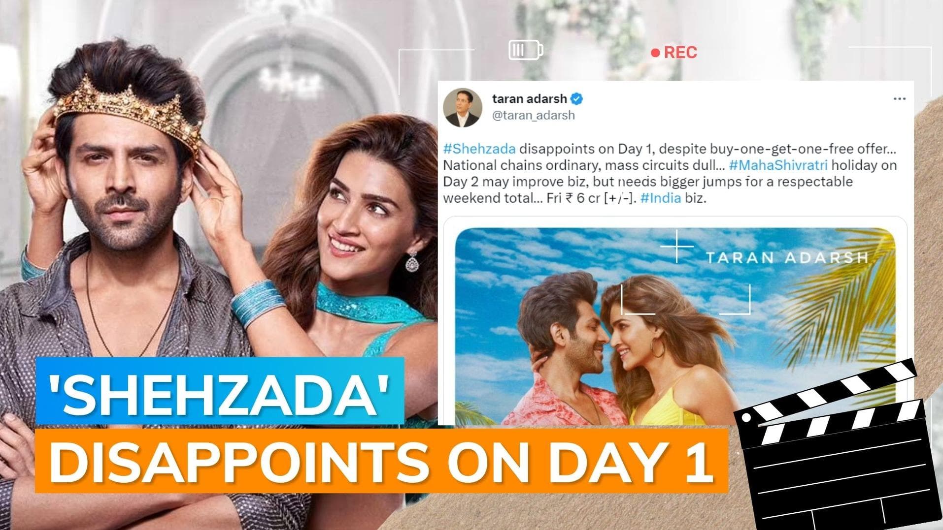 Kartik Aaryan's 'Shehzada' opens with a slow start