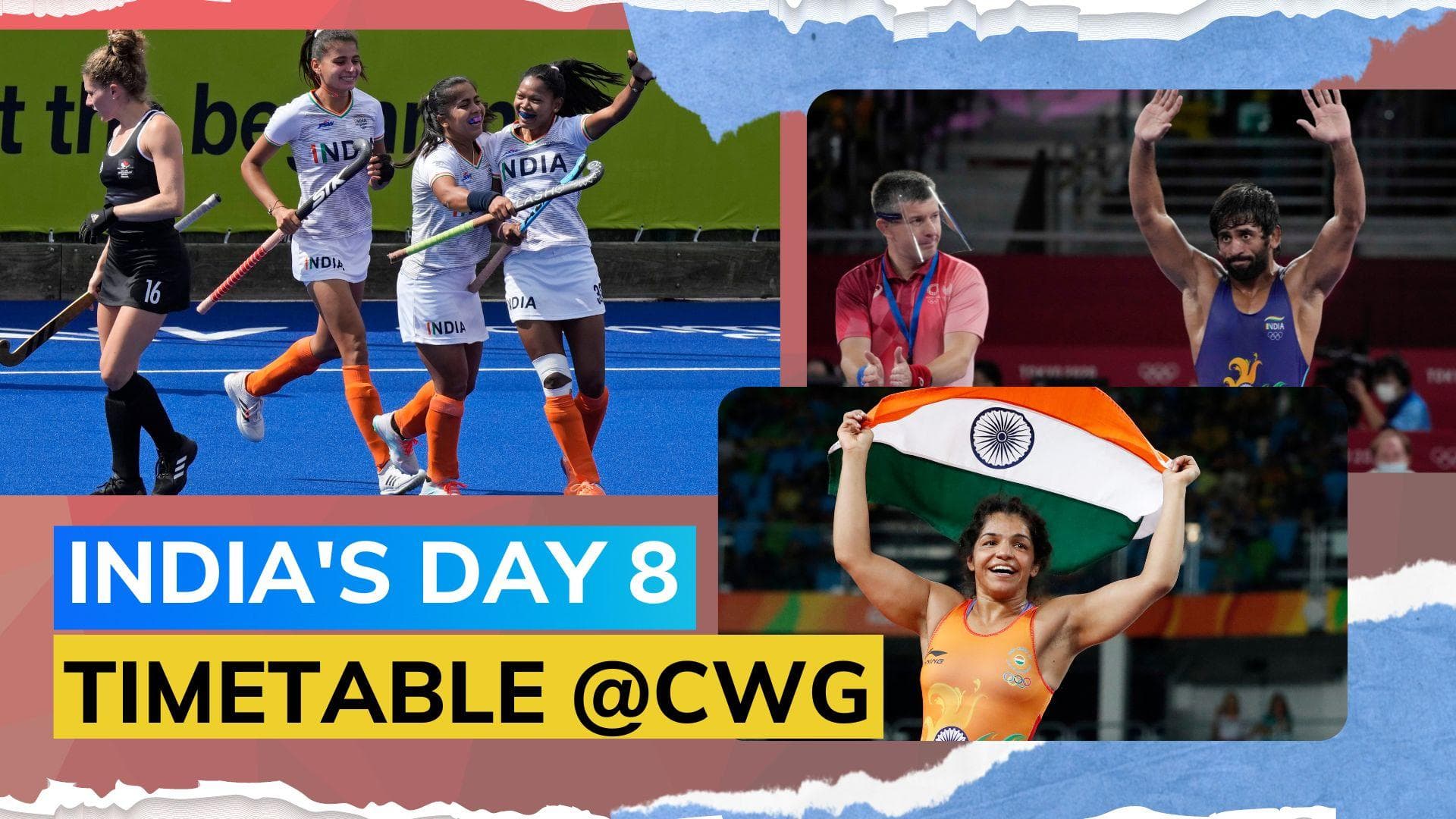 India CWG Day 8 full schedule: IND vs AUS Hockey, Table Tennis Wrestling timetable on August 5
