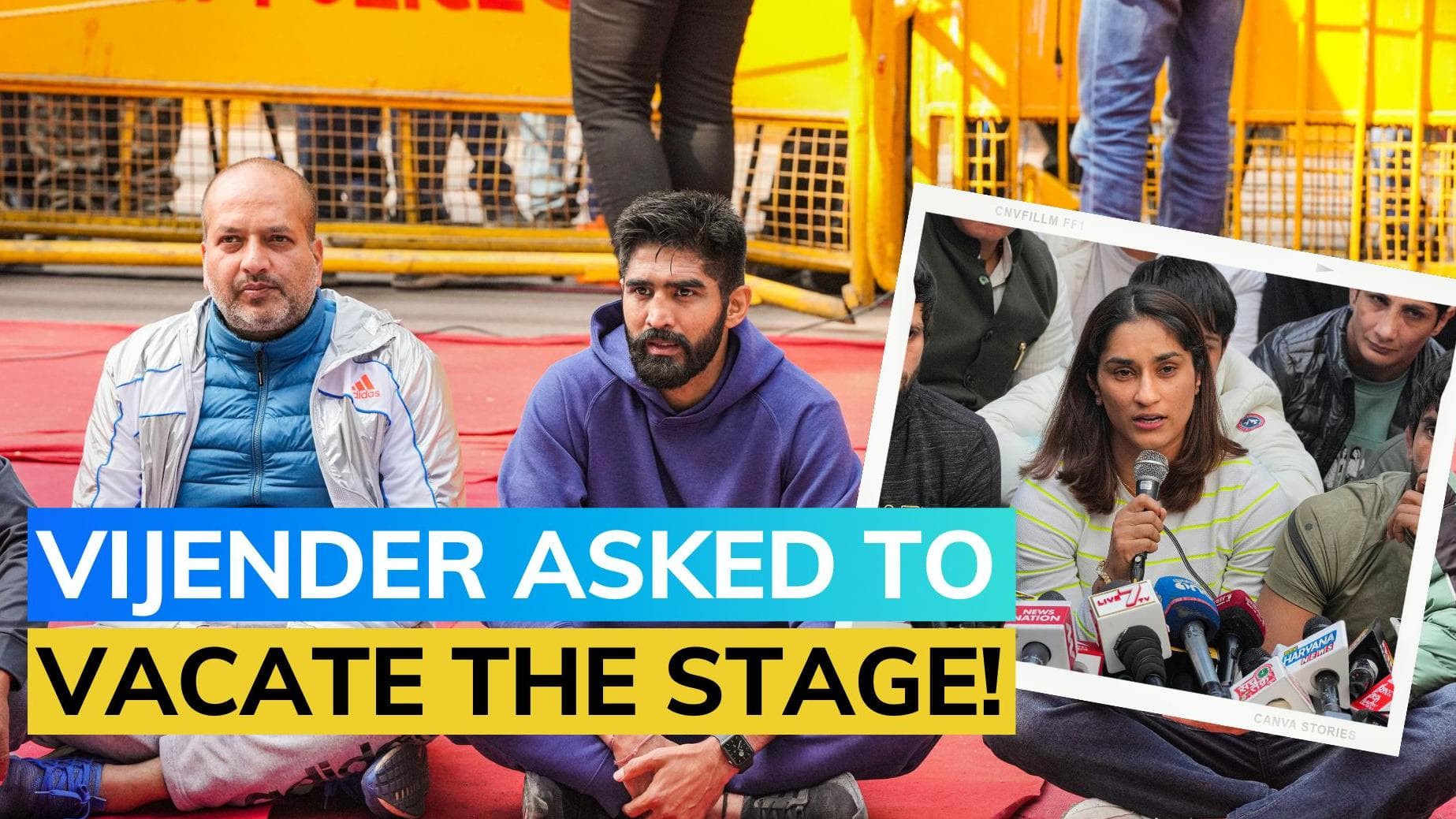Wrestlers vs Federation: Boxer Vijender Singh joins wrestlers' protest at Jantar Mantar