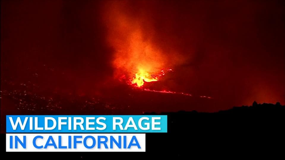 Video: multiple wildfires burn in California extreme heat