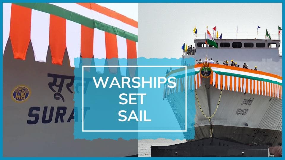 Watch | Indigenous warships 'Surat' & 'Udaygiri' launched; know their features