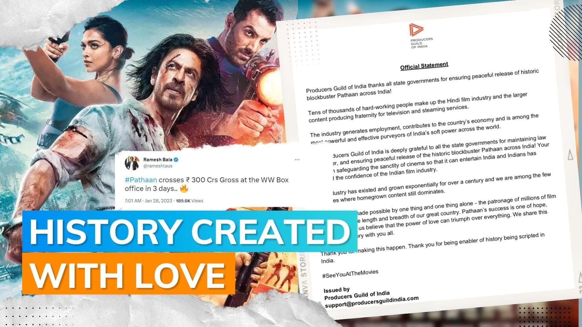 ‘Pathaan’: Shah Rukh Khan's film crosses Rs 300 crore mark worldwide