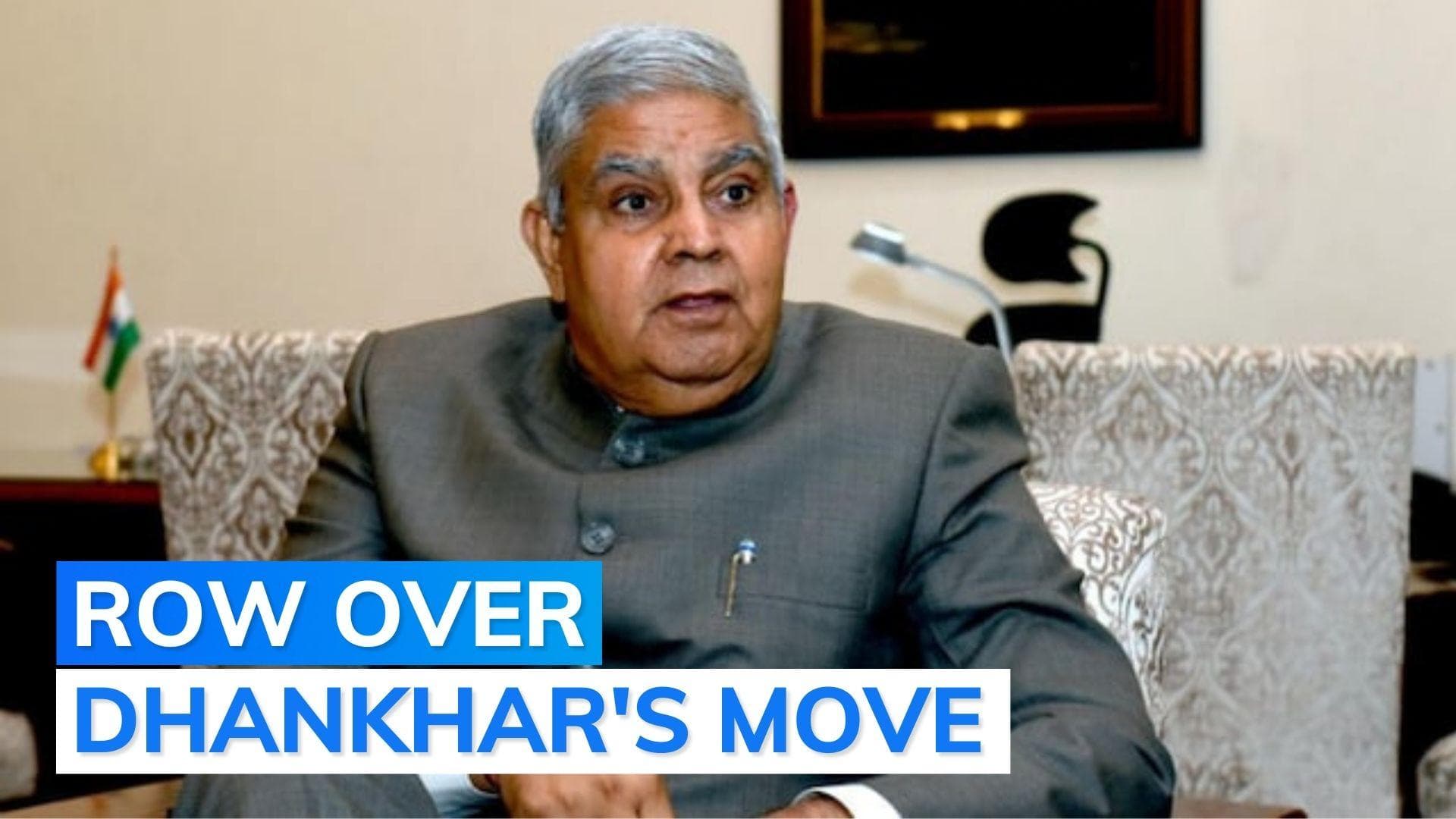 Vice-President Dhankhar's personal staff on Rajya Sabha committees, uproar among Opposition 