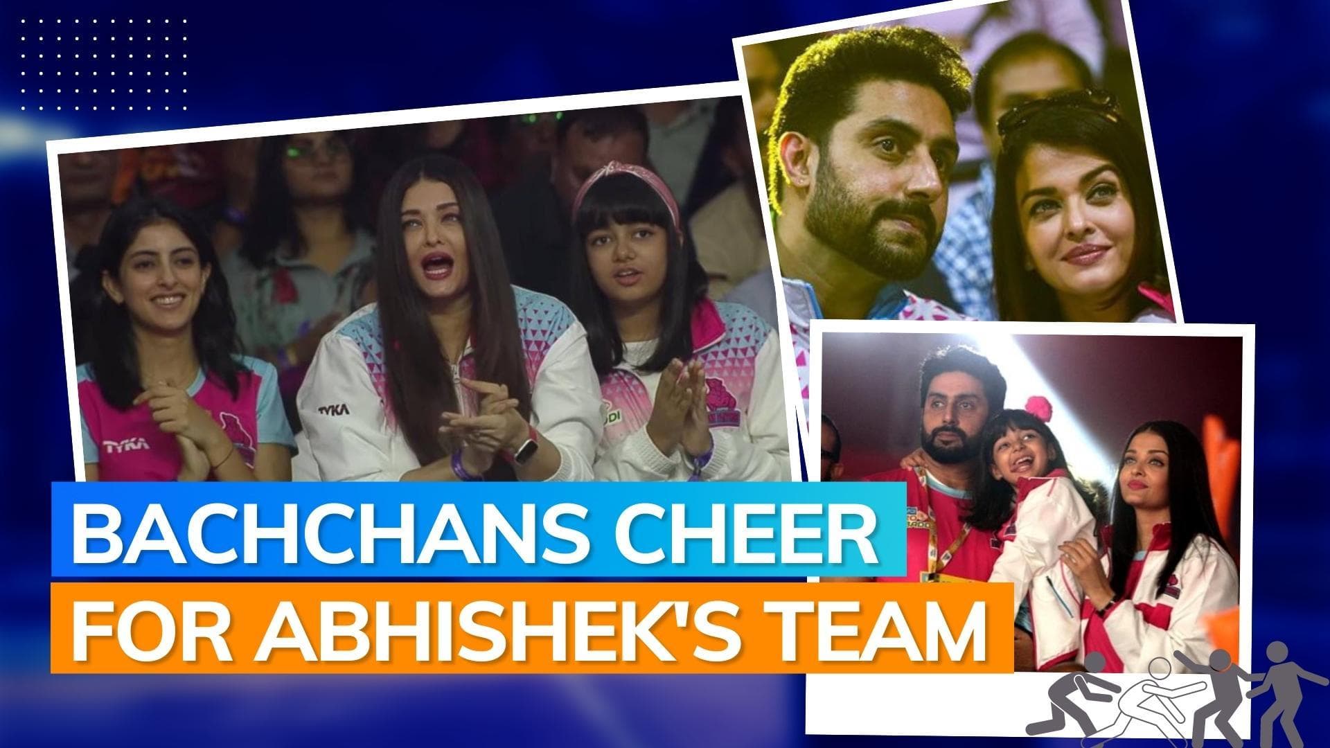 Aishwarya Rai Bachchan, Aaradhya Bachchan and Navya Naveli Nanda attend Pro Kabaddi match