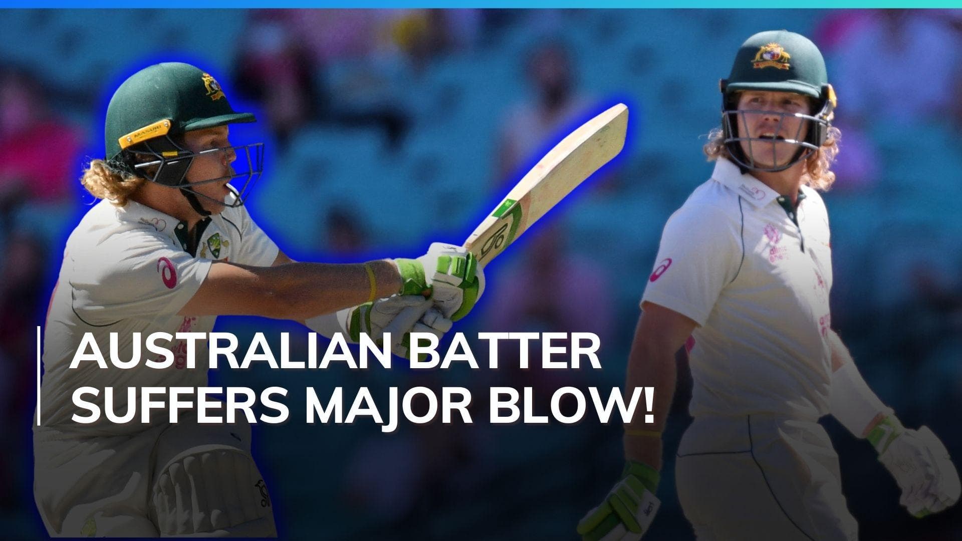 Australia's  Will Pucovski suffers concussion after taking blow on head