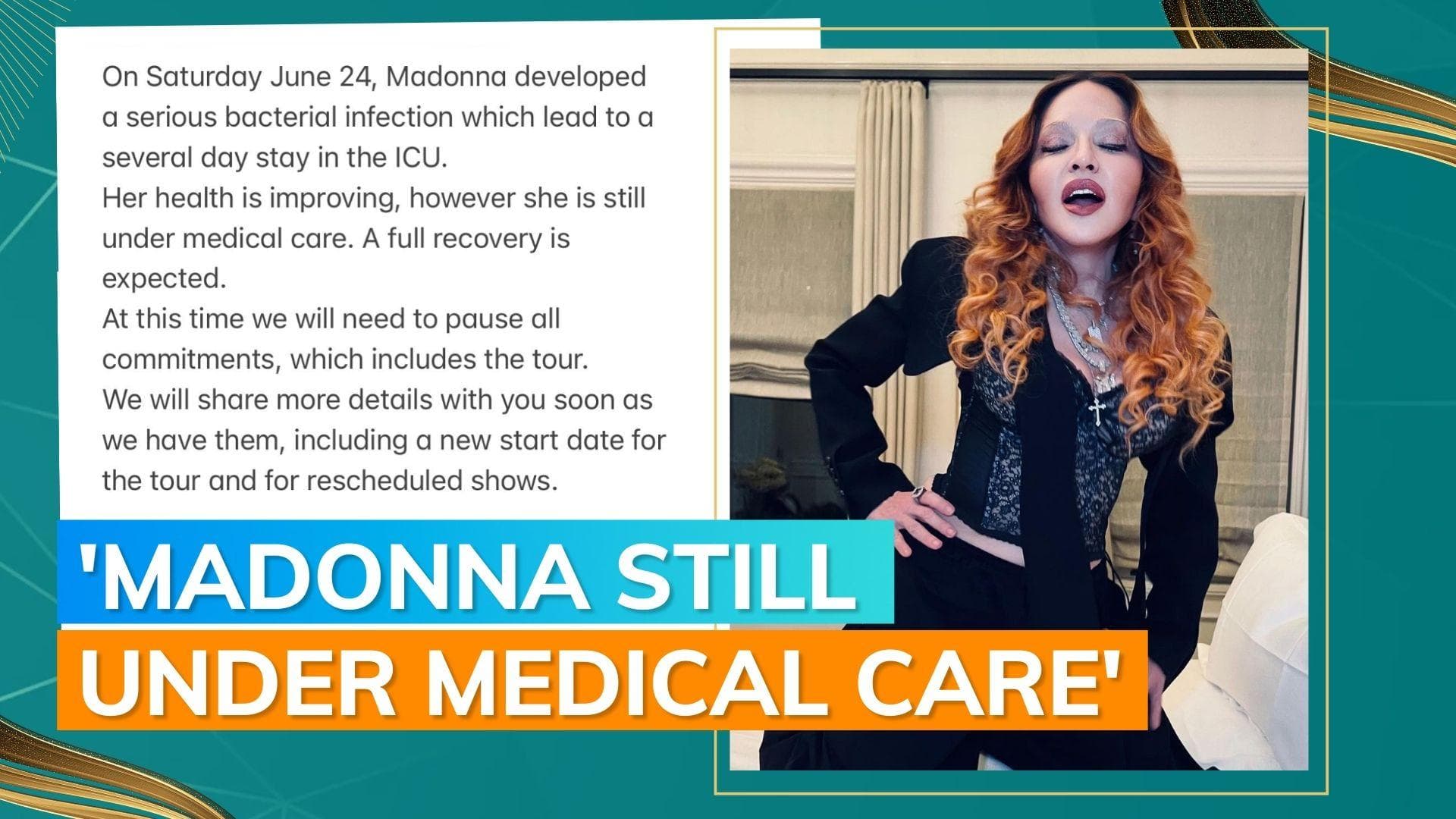 Madonna postpones ‘Celebration’ tour after spending several days in ICU with serious bacterial infection