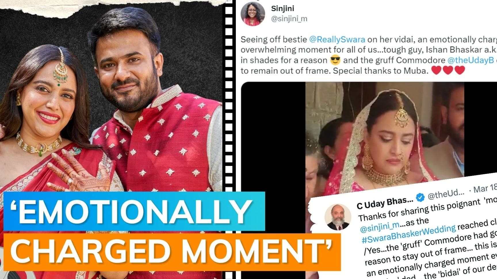 Swara Bhasker gets teary-eyed during vidai