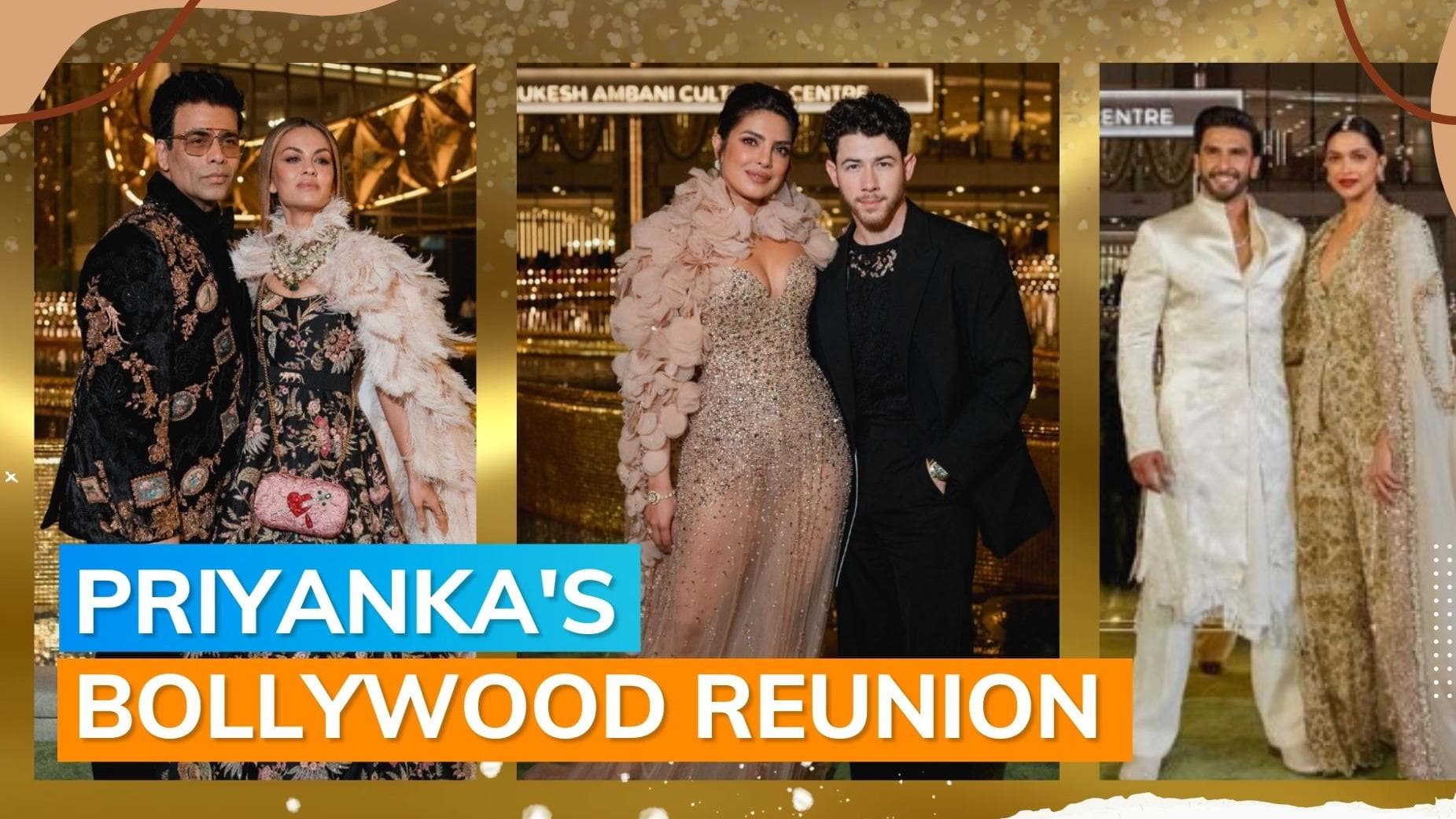 Karan Johar hugs Priyanka Chopra, Nick Jonas at NMACC event; watch