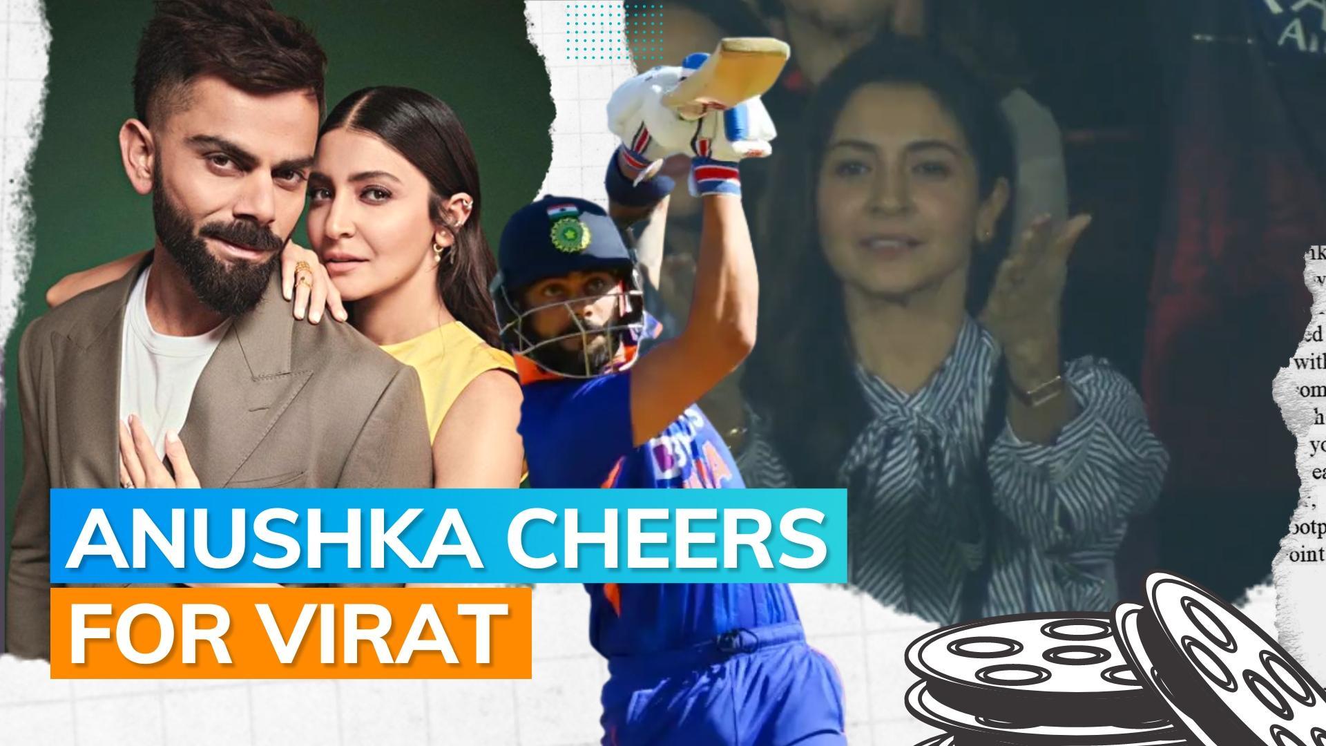 Anushka Sharma blows kisses to husband, cricketer Virat Kohli as he hits a century in RCB Vs GT match