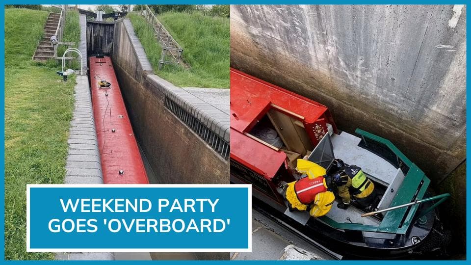 Wild party in UK: group crashes one boat, sinks another causing canal blockade, flooding of roads