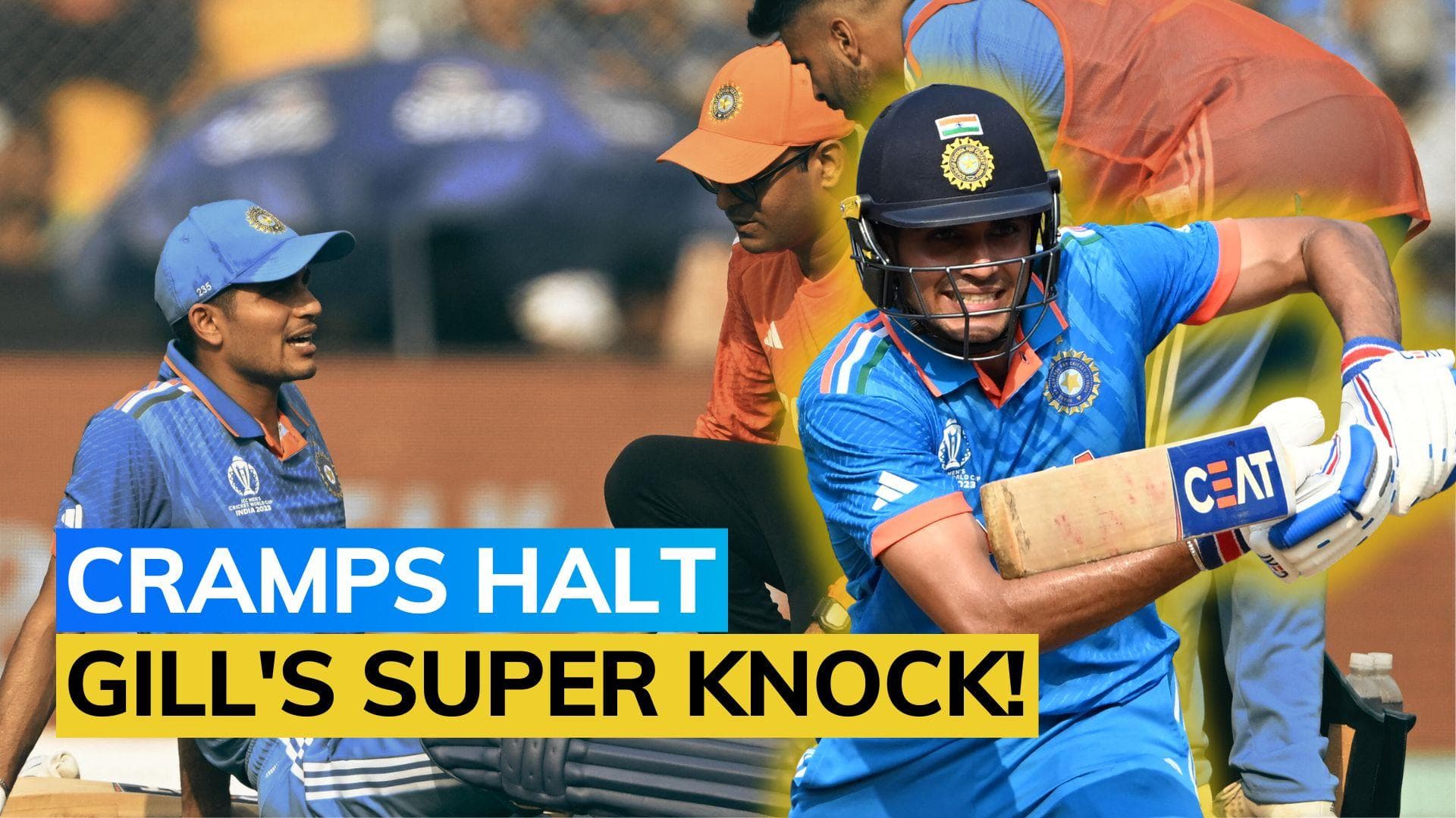 Shubman Gill retires hurt at 79 in India vs New Zealand semifinal | Cricket World Cup