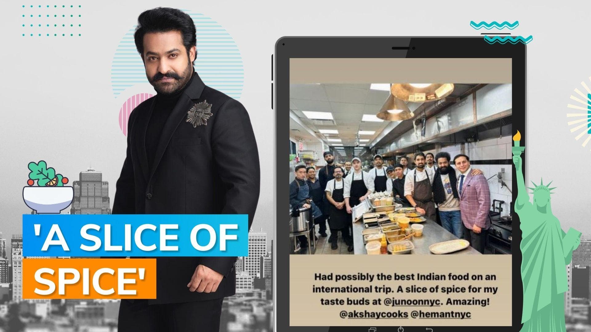 Jr NTR shares pics as he visits 'amazing' Indian restaurant in New York, poses with staff