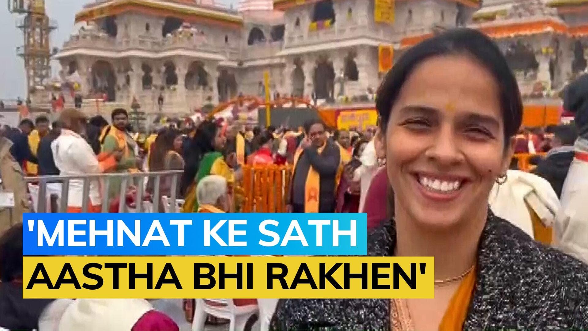 Ram Mandir consecration: Saina Nehwal sends special message from Ayodhya ahead of Prana Pratishtha