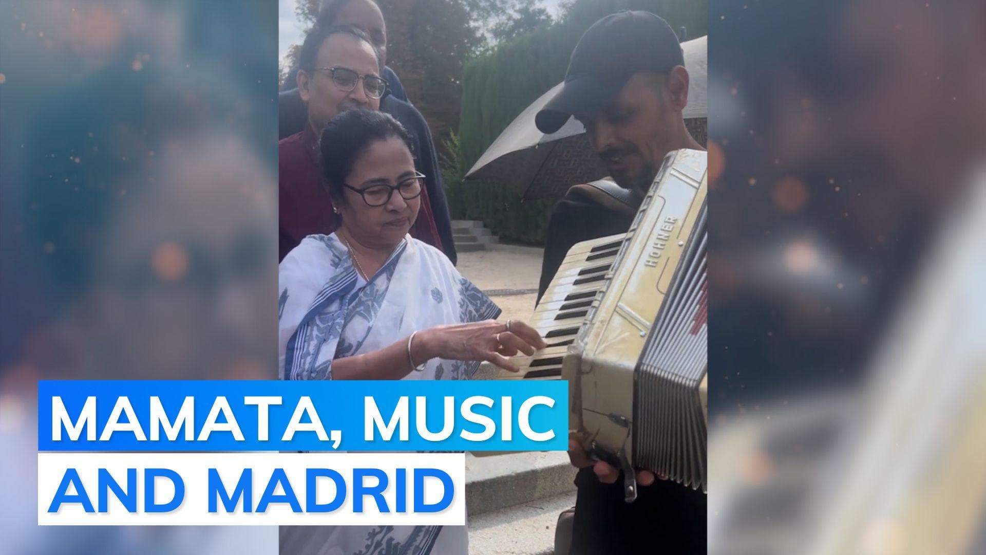 Mamata Banerjee tries her hand at accordion in Madrid, she played...