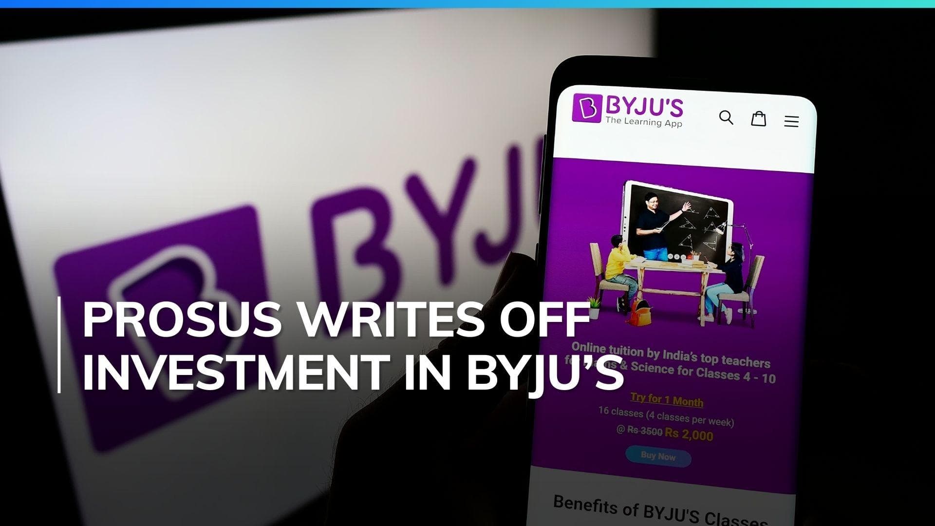 Prosus writes off Byju's stake, marking $493 million in loss
