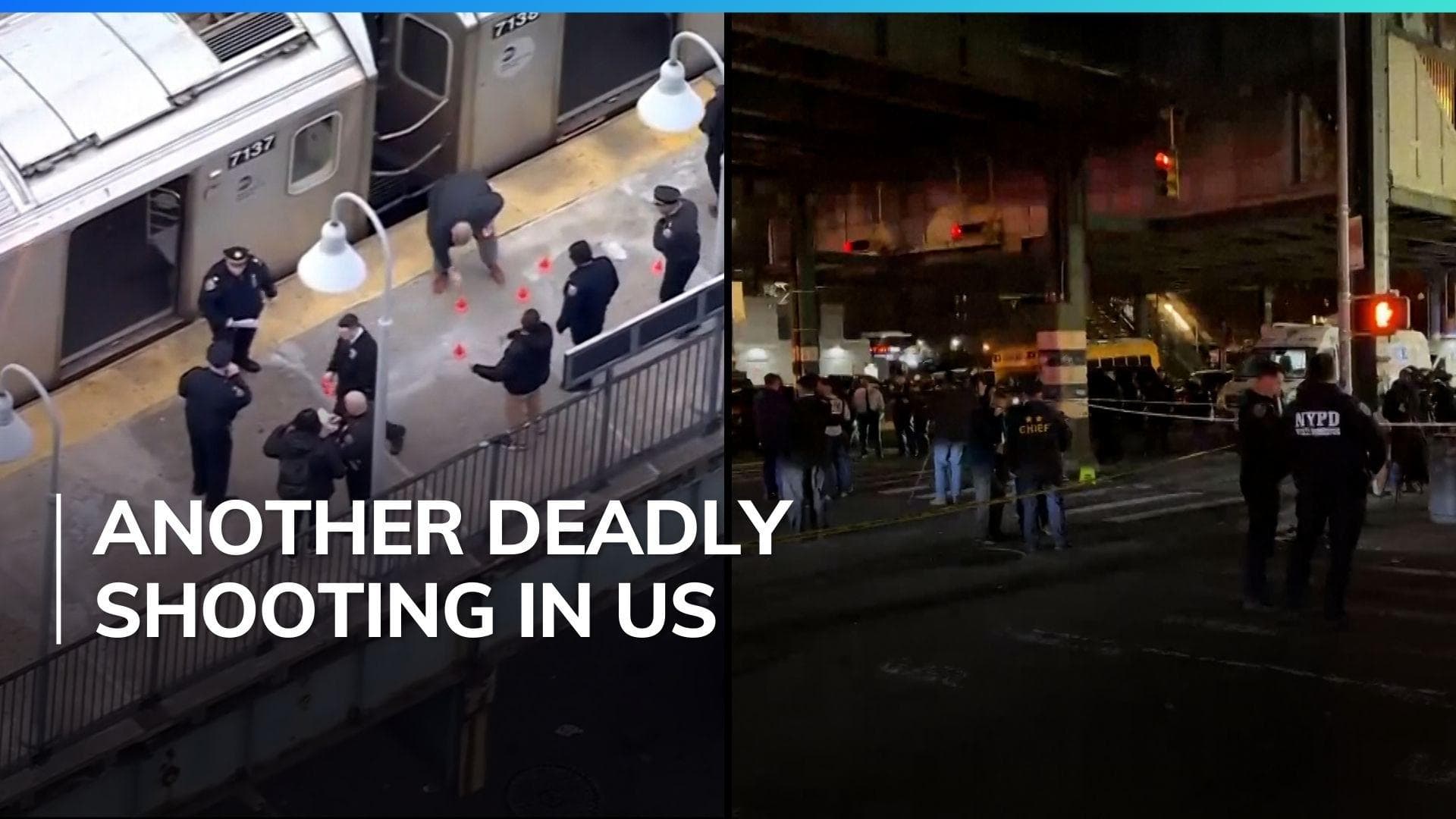 New York subway shooting: 1 killed, 5 wounded; suspect at large