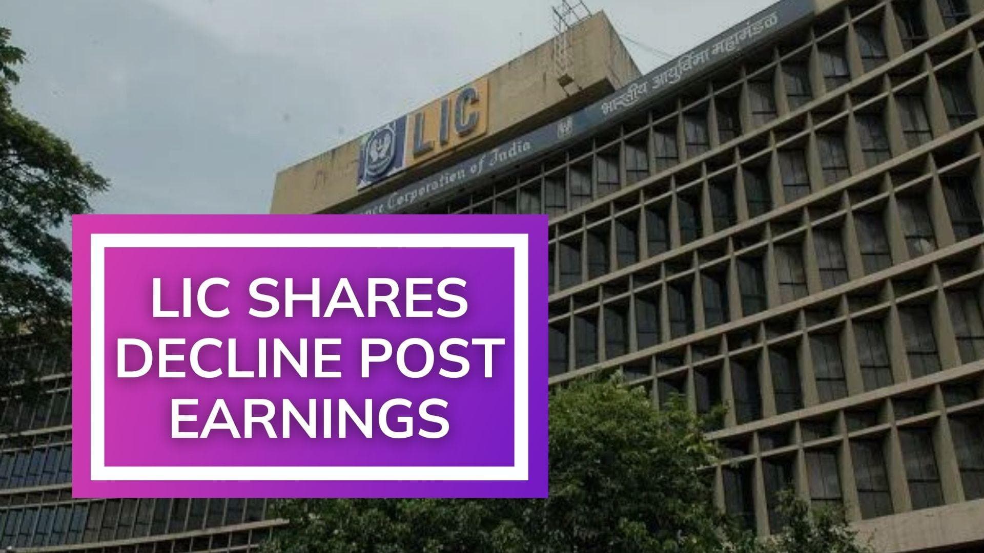 LIC shares decline as profit slumps 17%