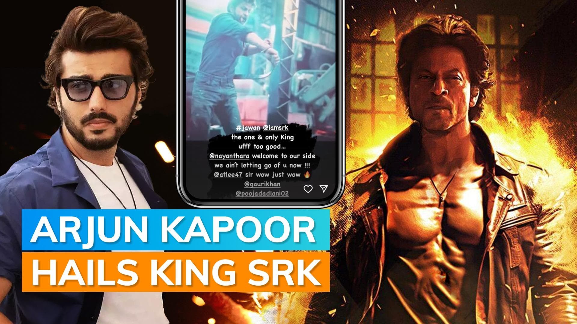 Arjun Kapoor praises Shah Rukh Khan for 'Jawan'; calls him 'The One And Only King'